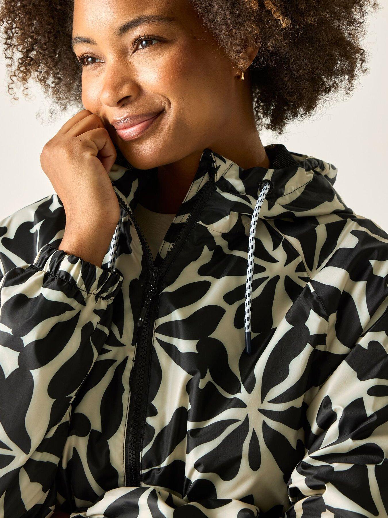 Image 5 of 7 of Regatta Womens Brindel Pack It Longline Jacket - Abstract Floral Beige