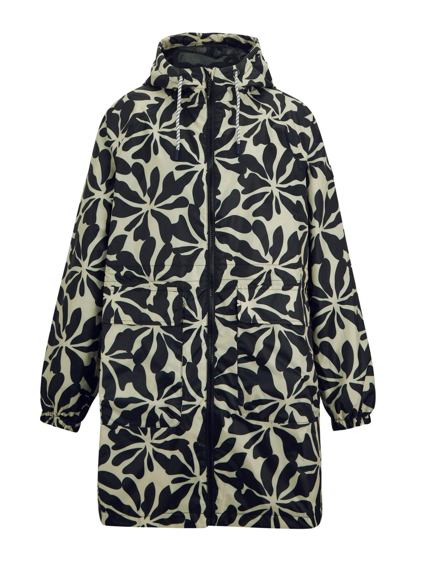 Image 7 of 7 of Regatta Womens Brindel Pack It Longline Jacket - Abstract Floral Beige