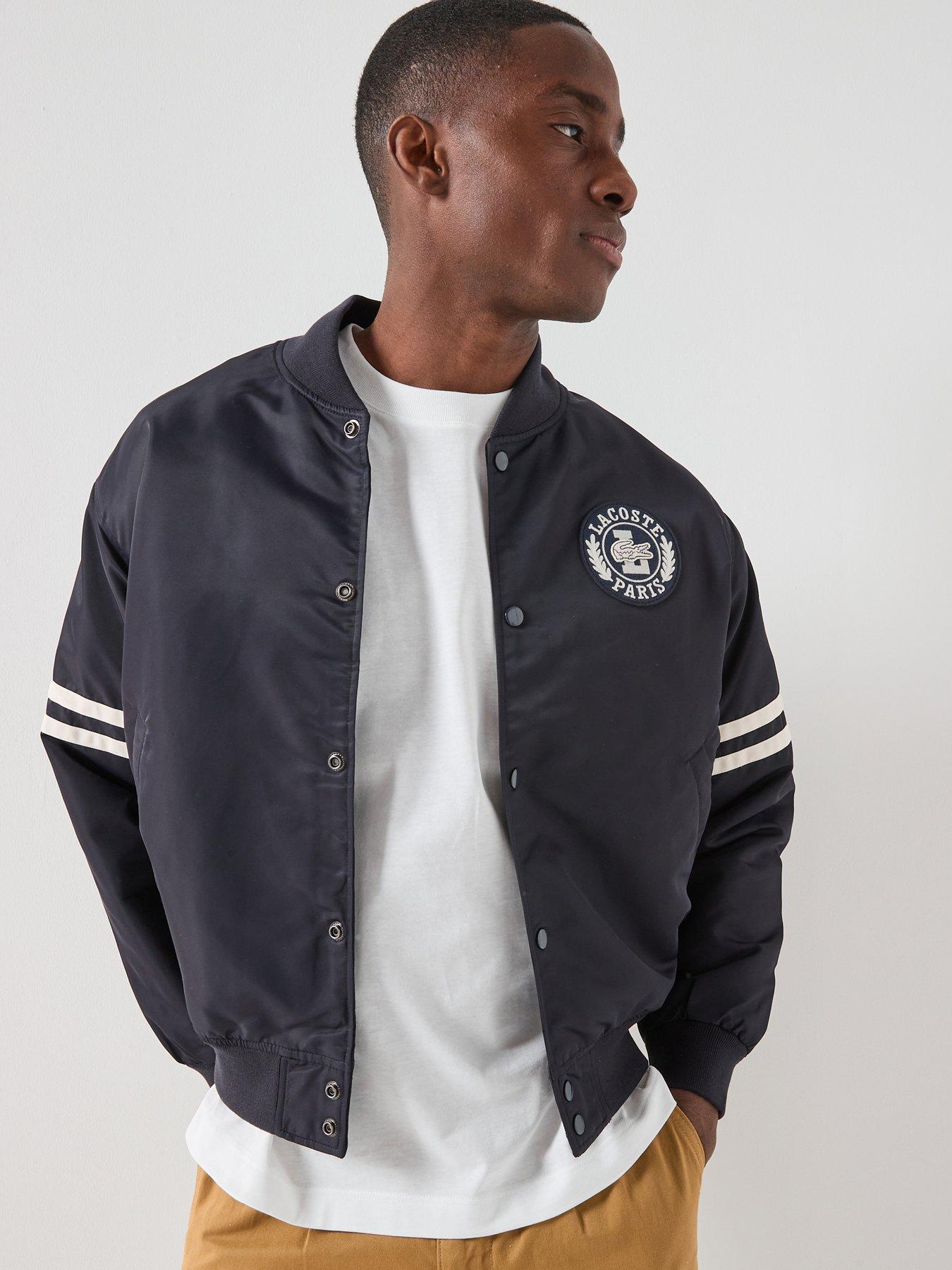 Image 1 of 4 of Lacoste Premium Bomber Jacket - Navy