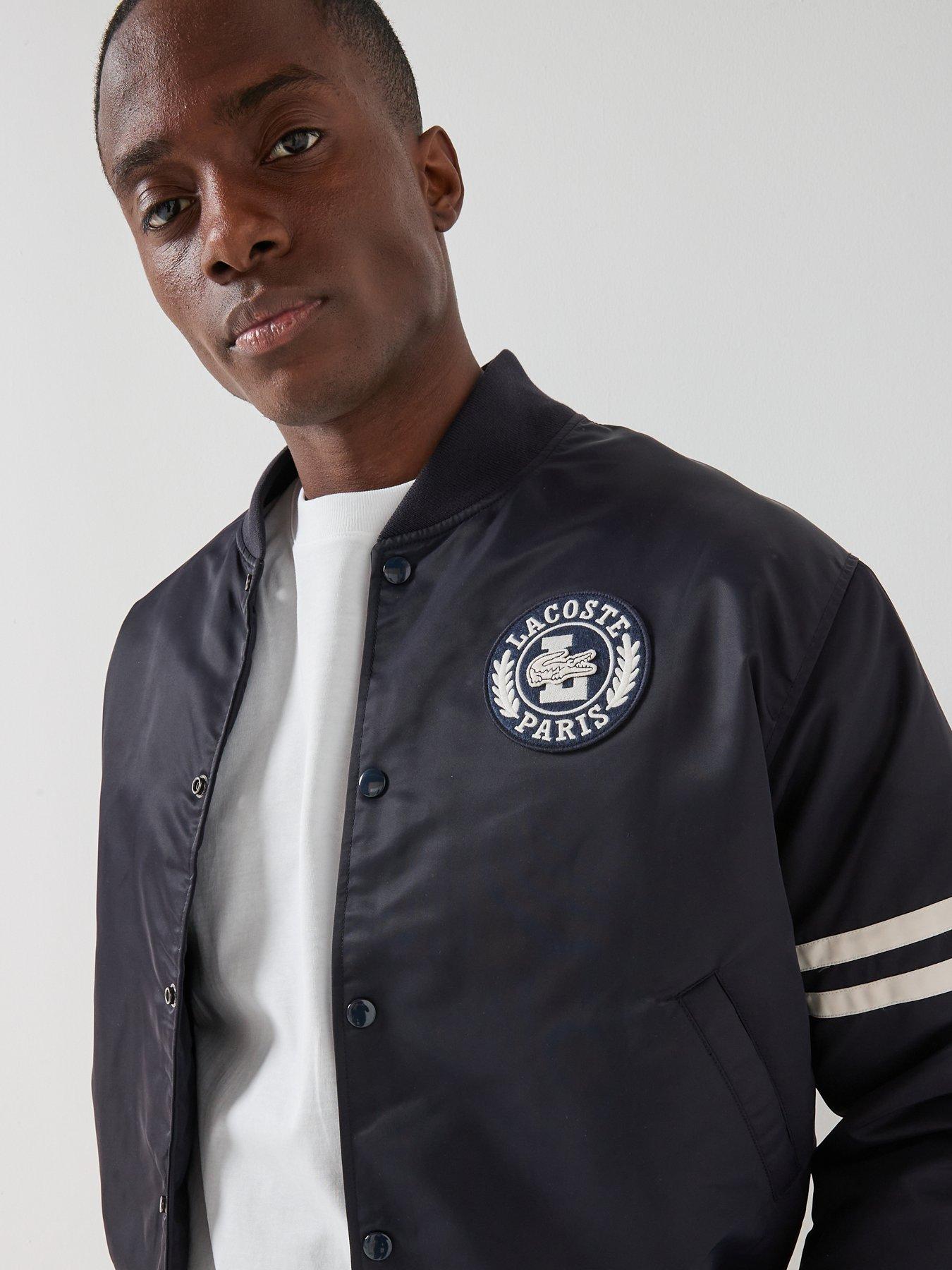 Image 4 of 4 of Lacoste Premium Bomber Jacket - Navy