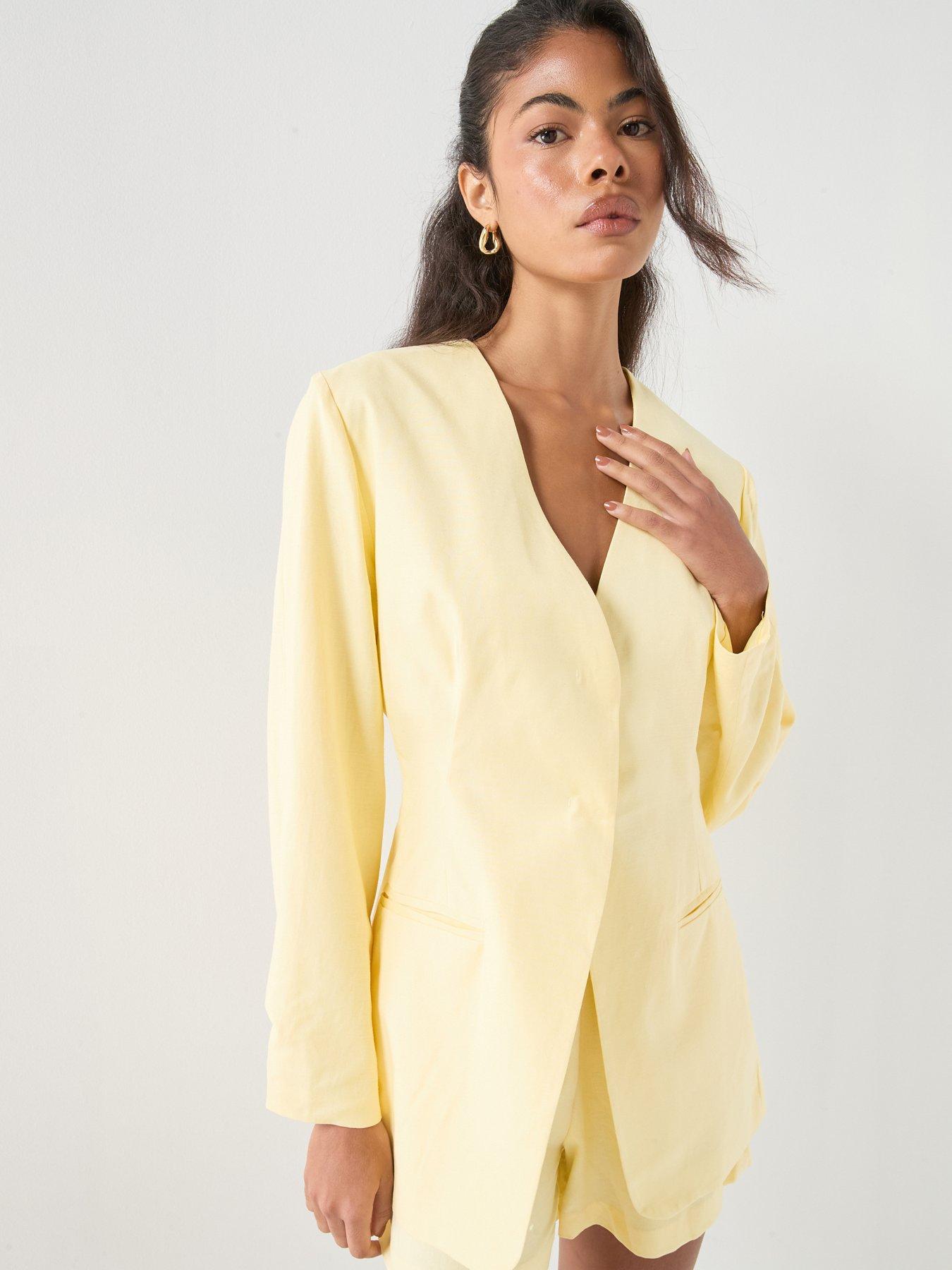 style-cheat-balloon-sleeve-blazer-yellowoutfit