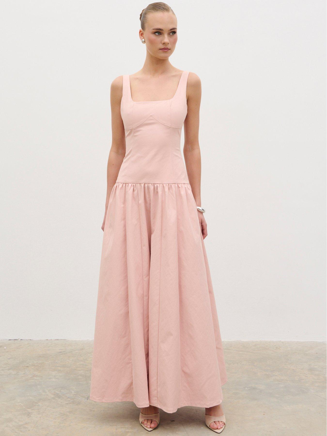 Pretty Lavish Bronte Scoop Neck Maxi Dress - Dusty Rose