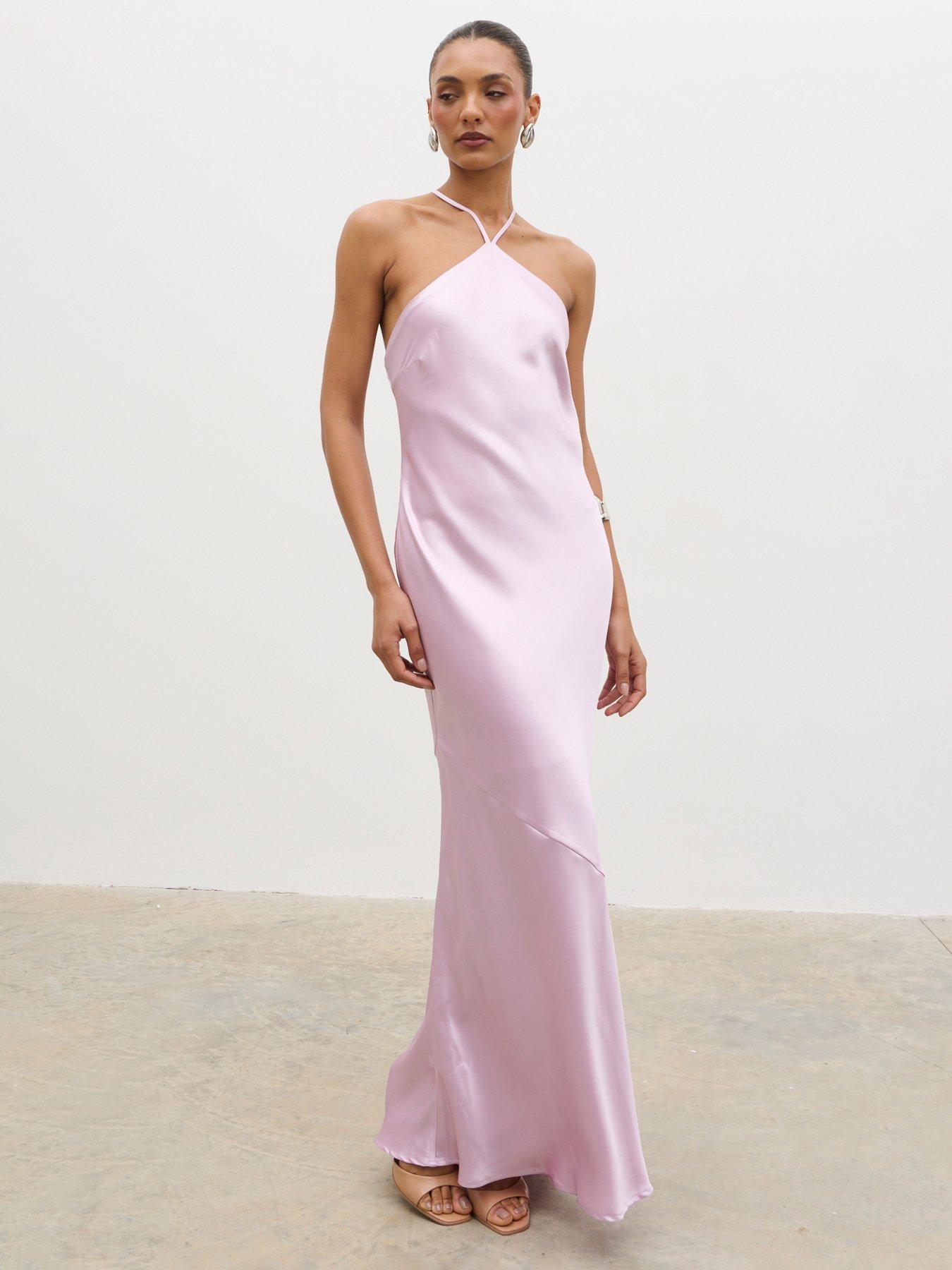 Pretty Lavish Yvette Halter Neck Maxi Dress - Lilac