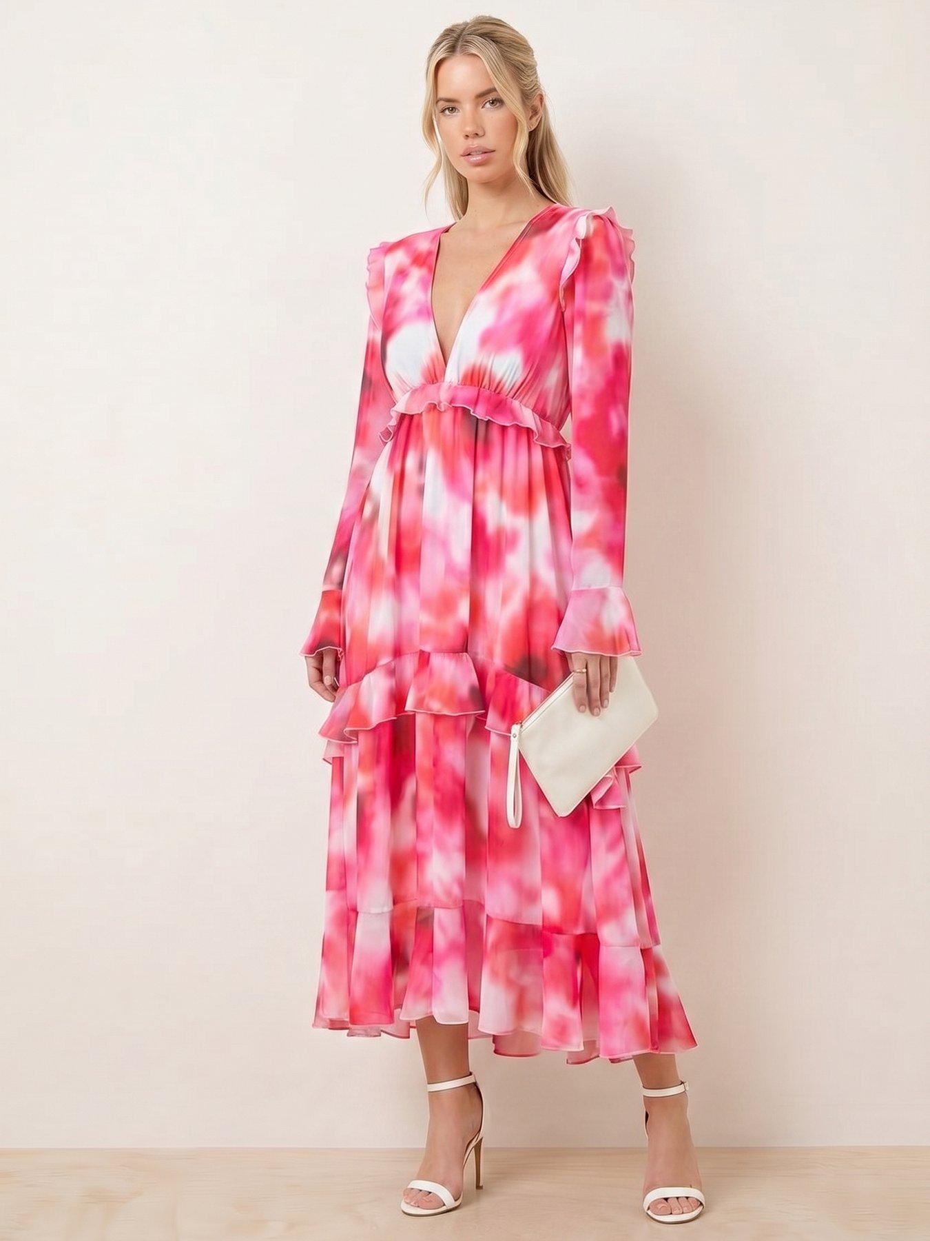 style-cheat-birdie-long-sleeve-midi-dress-pinkfront