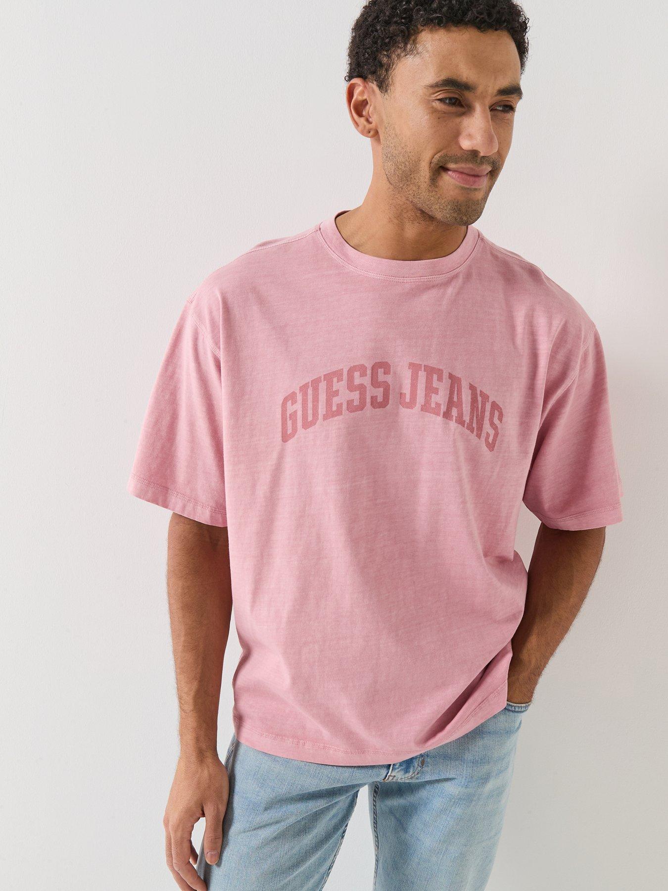 Guess Jeans Short Sleeve Boxy Cropped T-Shirt - Purple