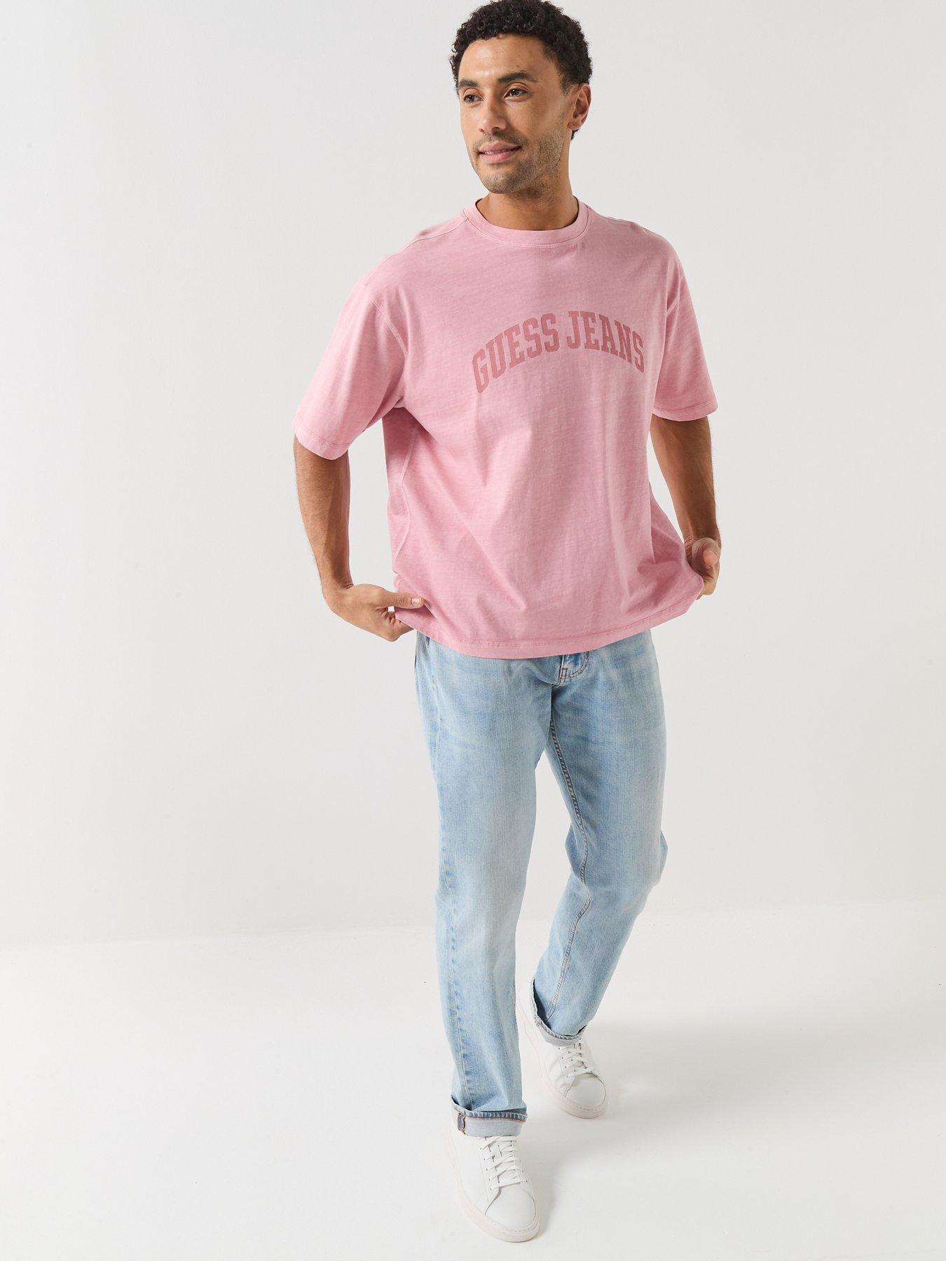 Image 5 of 5 of Guess Jeans Short Sleeve Boxy Cropped T-Shirt - Purple