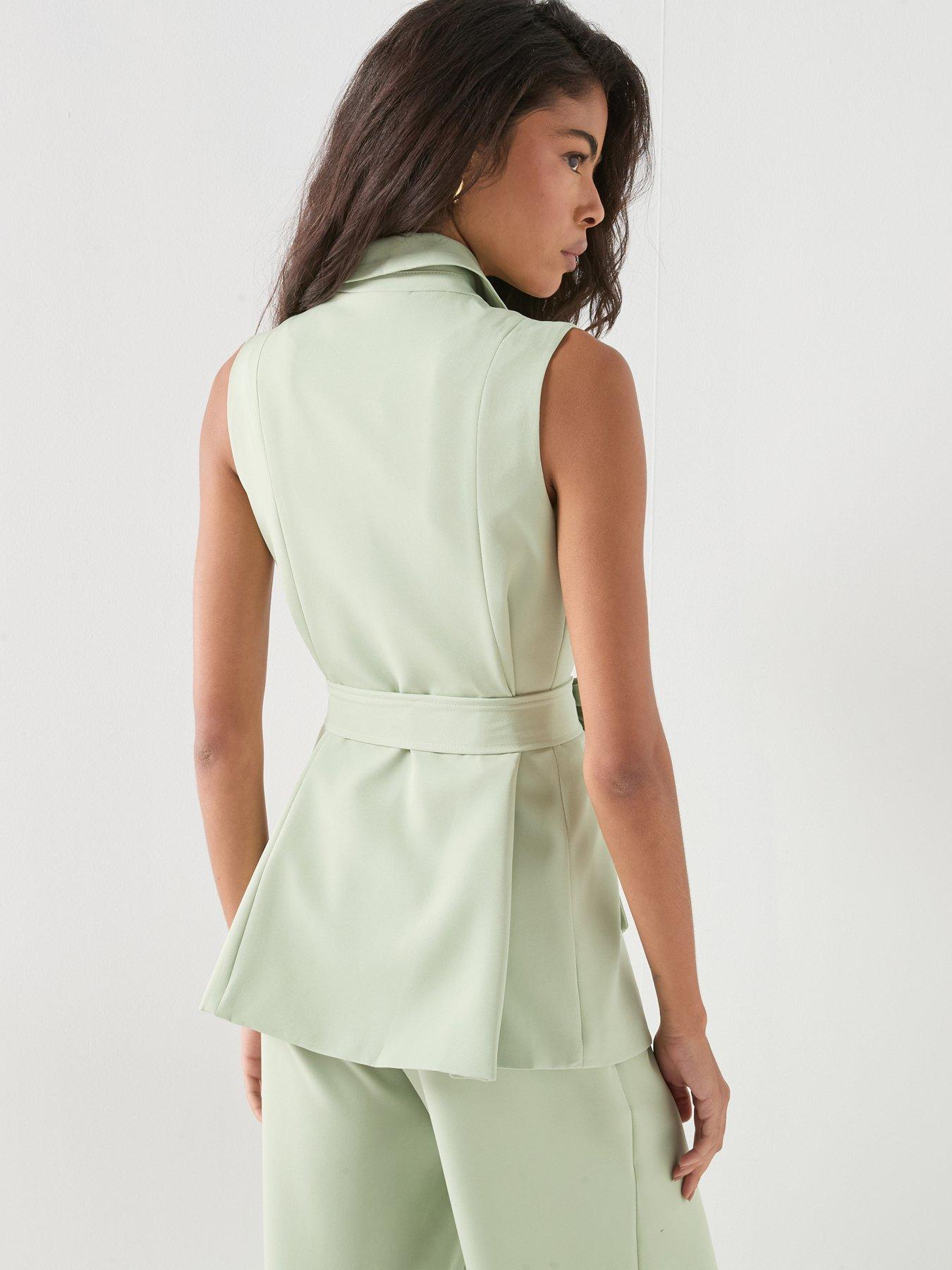 style-cheat-belted-blazer-greenstillFront