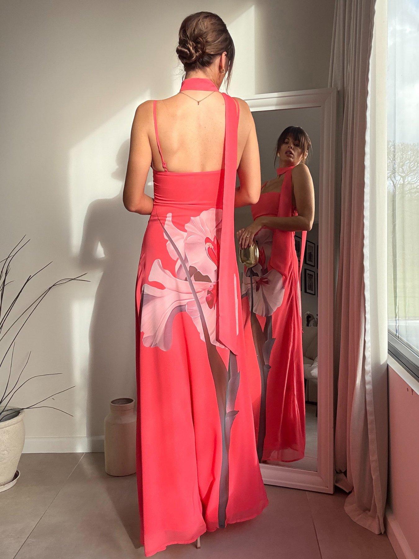 Image 2 of 4 of Style Cheat Satin Scarf Dress