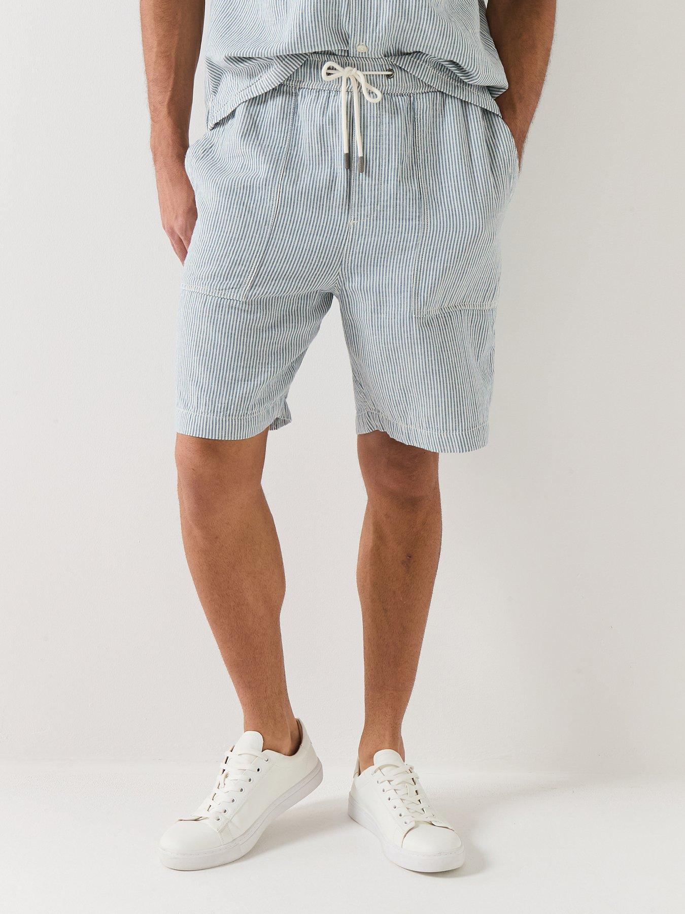 Guess Jeans Co-Ord Striped Shorts - Blue