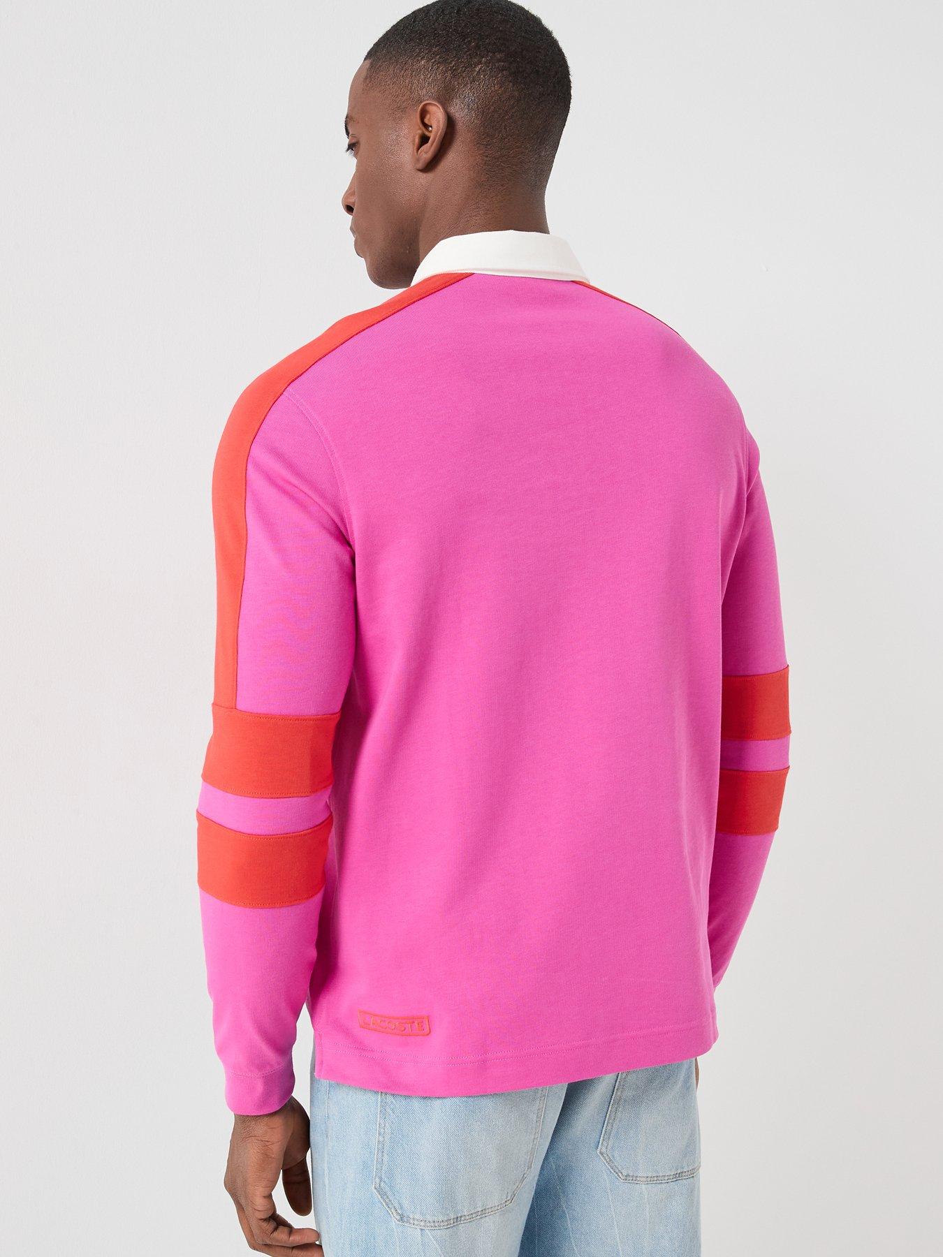 Image 2 of 5 of Lacoste Long Sleeve Rugby Top - Pink