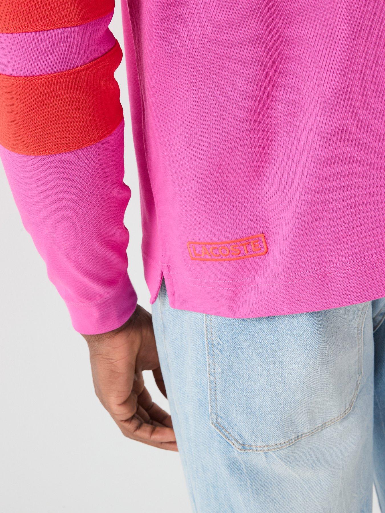 Image 5 of 5 of Lacoste Long Sleeve Rugby Top - Pink