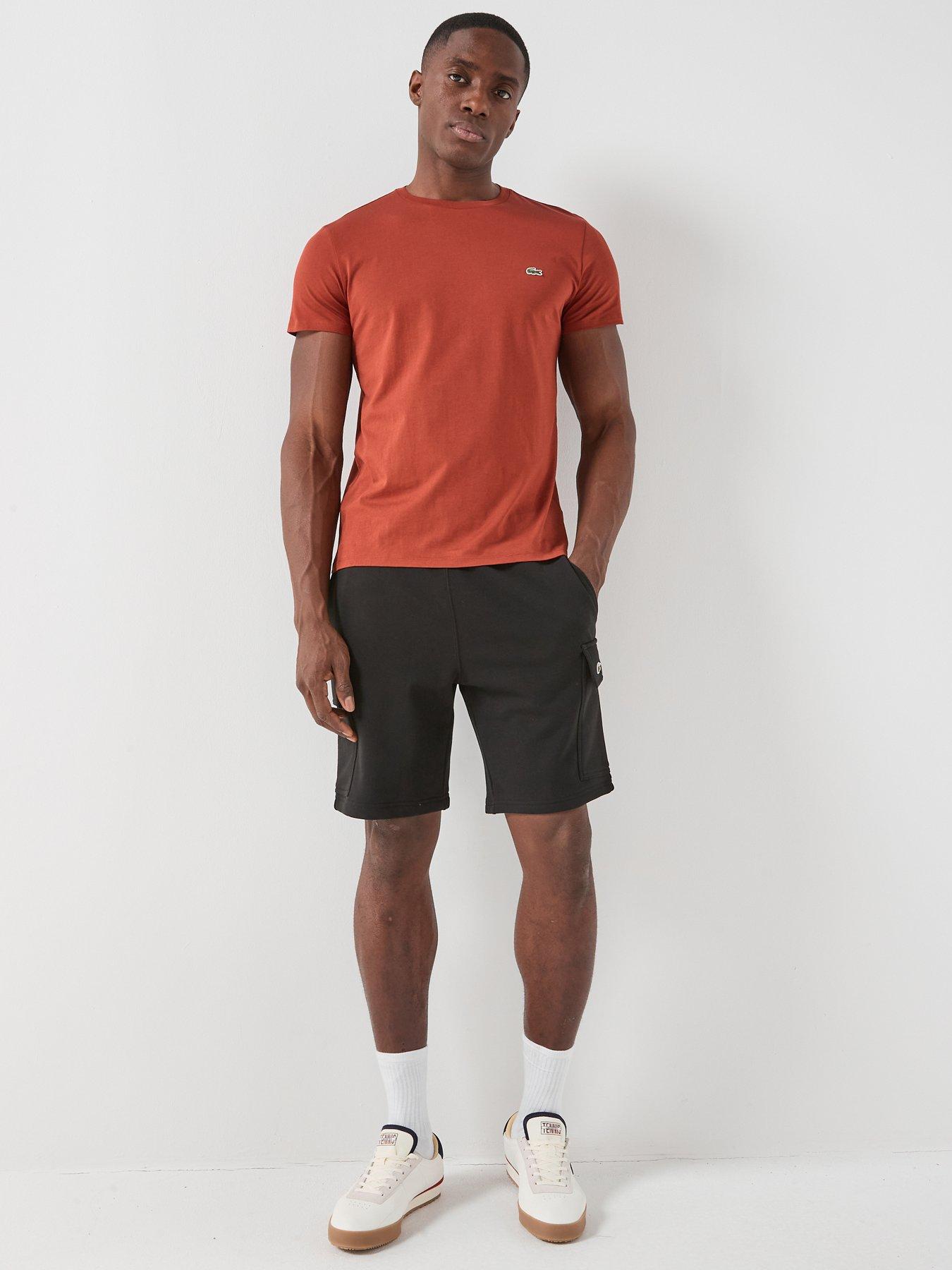 Image 4 of 6 of Lacoste Pima Short Sleeve T-Shirt - Dark Red