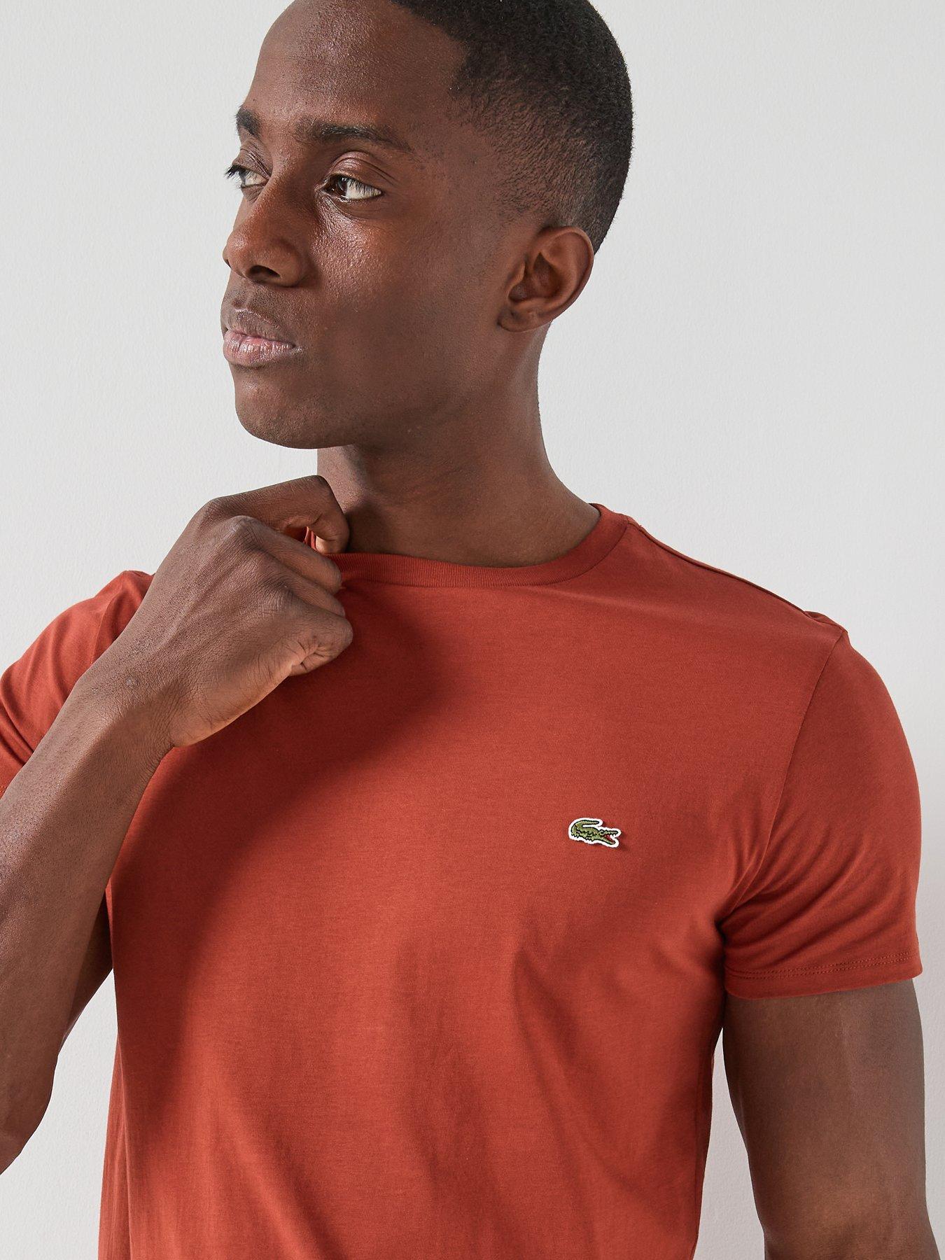 Image 6 of 6 of Lacoste Pima Short Sleeve T-Shirt - Dark Red