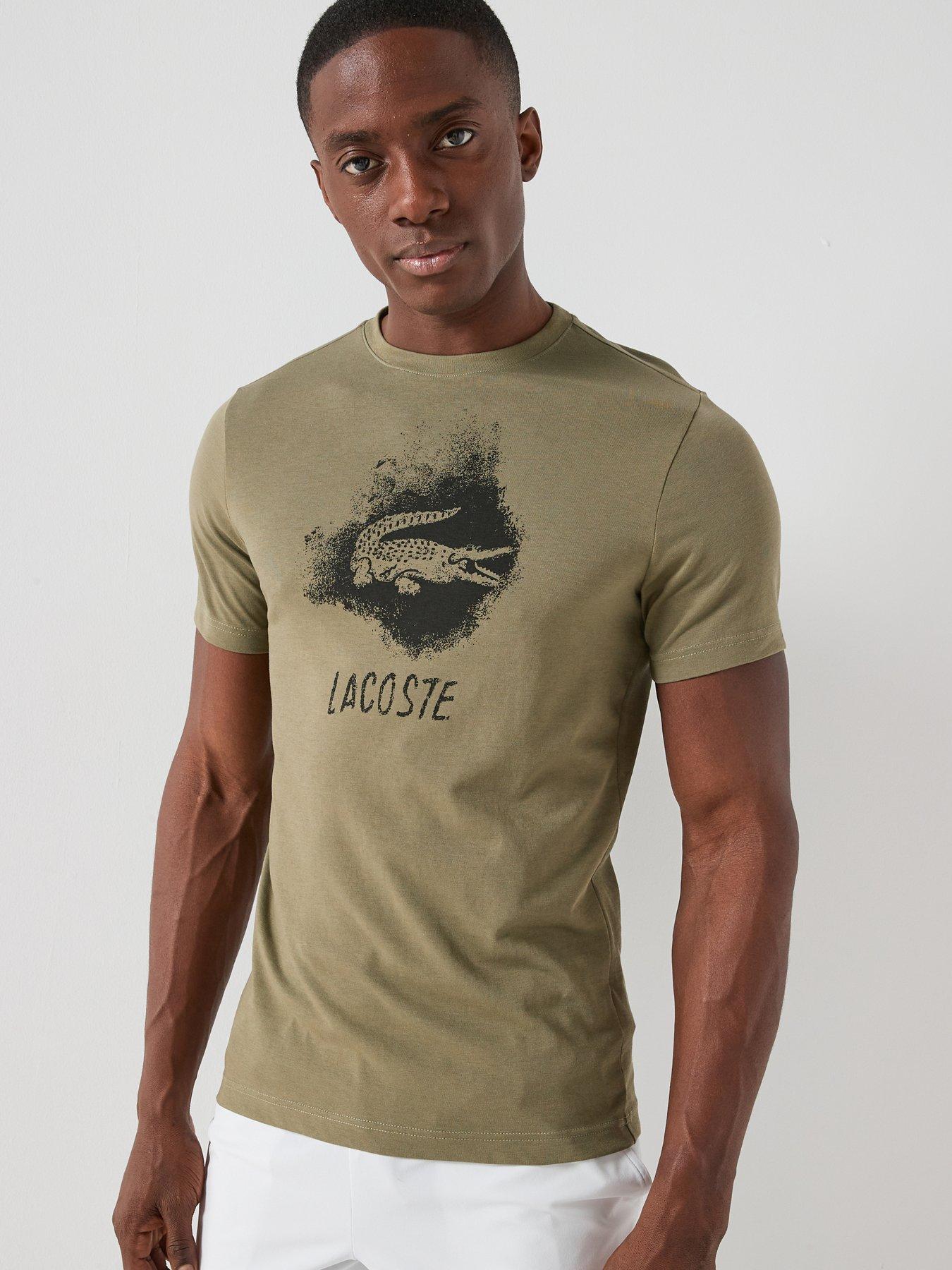 Lacoste Lacoste Short Sleeve Graphic Print T-shirt - Dark Green