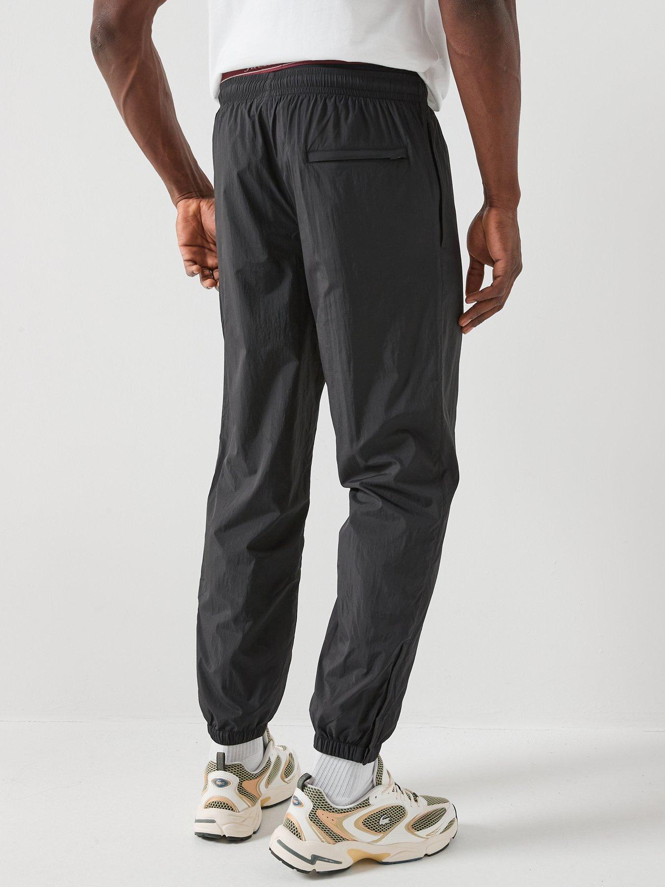 Image 2 of 6 of Lacoste Fleece Relaxed Fit Joggers - Black