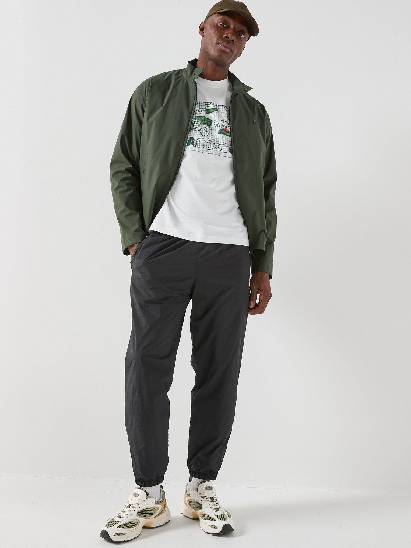 Image 6 of 6 of Lacoste Fleece Relaxed Fit Joggers - Black