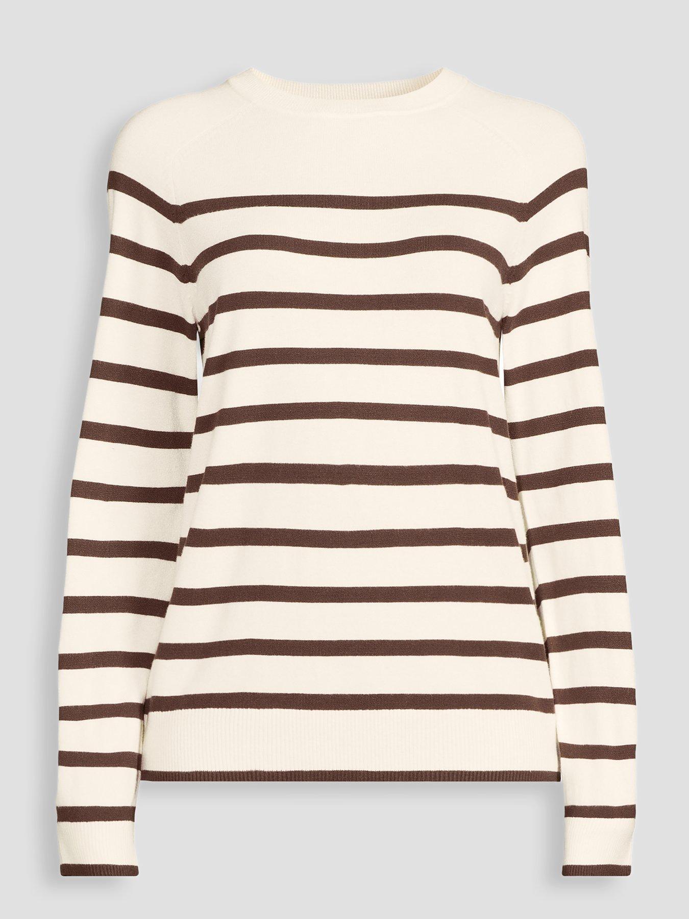 Image 7 of 7 of The Very Collection Crew Neck Stripe Jumper - Multi