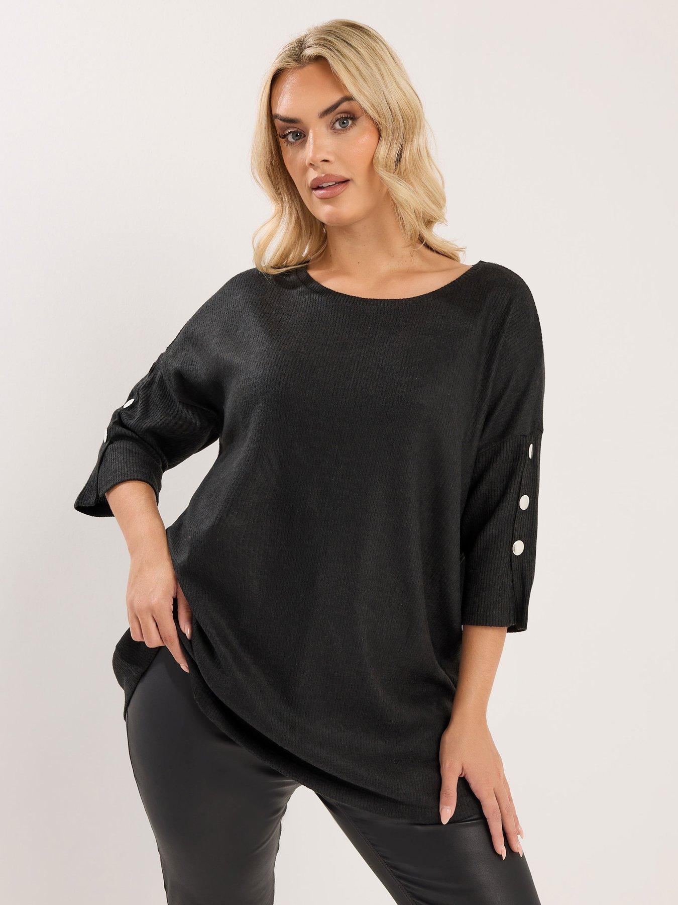 yours-curve-soft-touch-ribbed-top-black