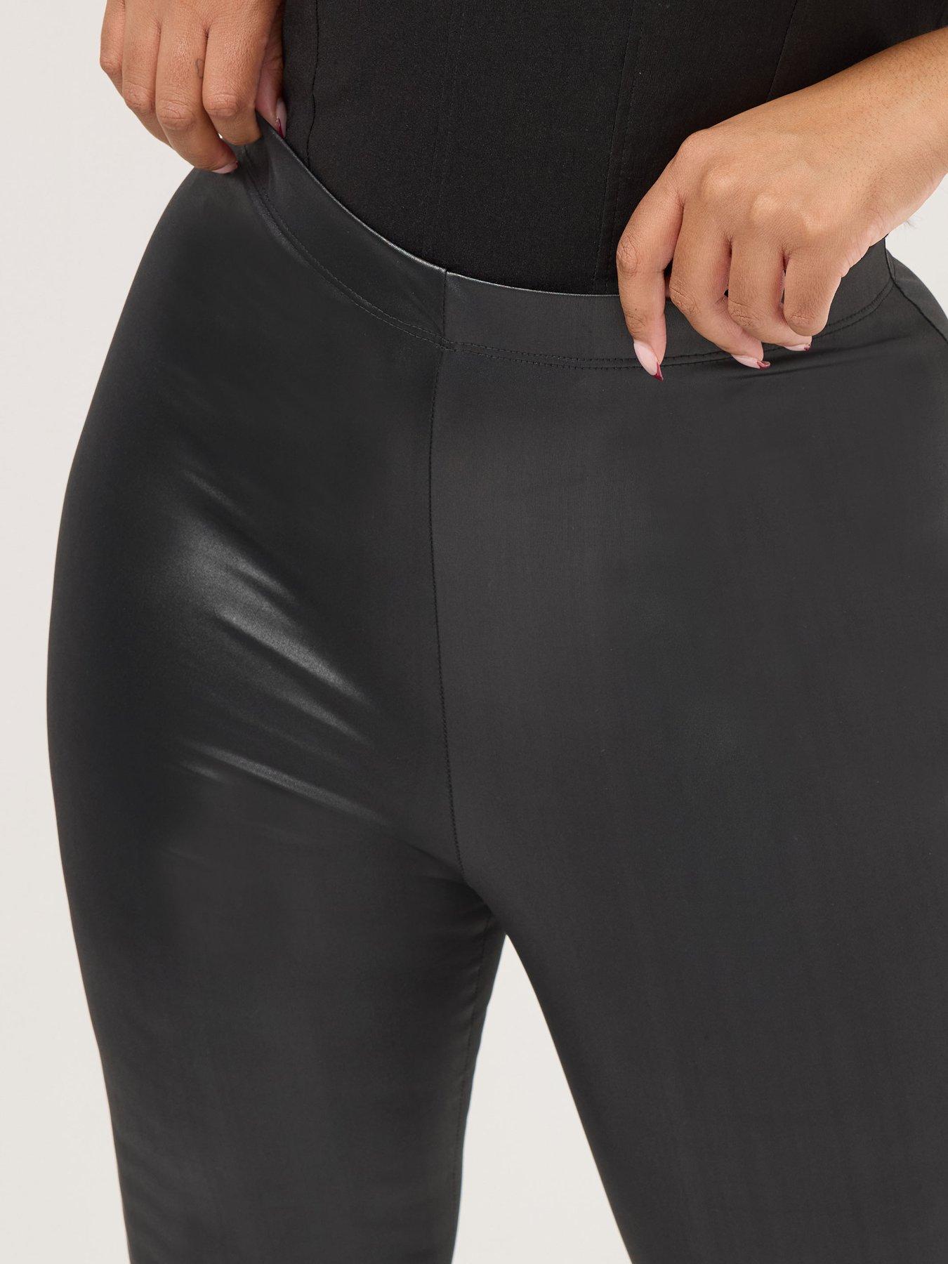 yours-curve-coated-flare-legging-blackoutfit