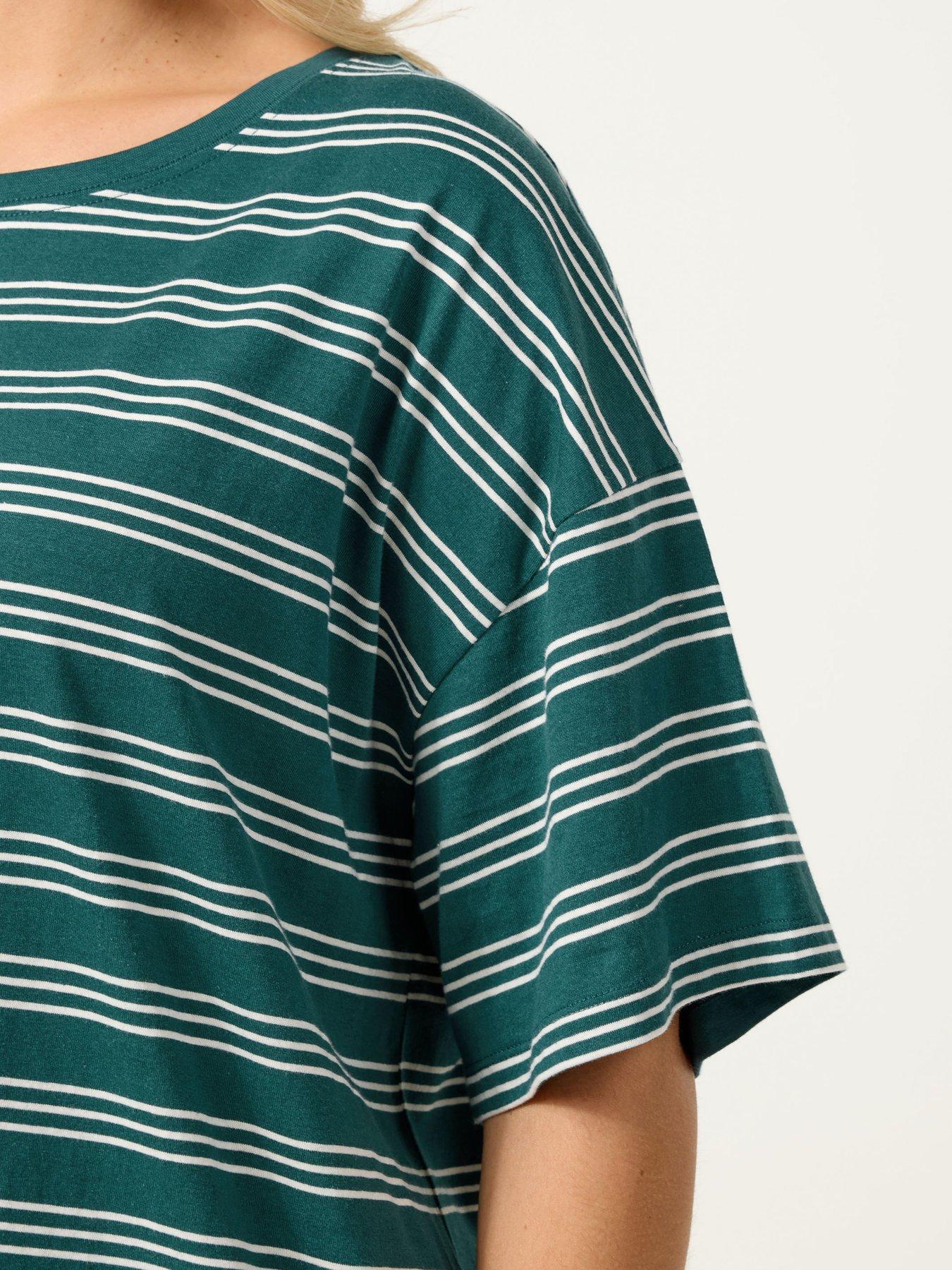 yours-curve-rugby-collar-long-sleeve-stripe-topoutfit
