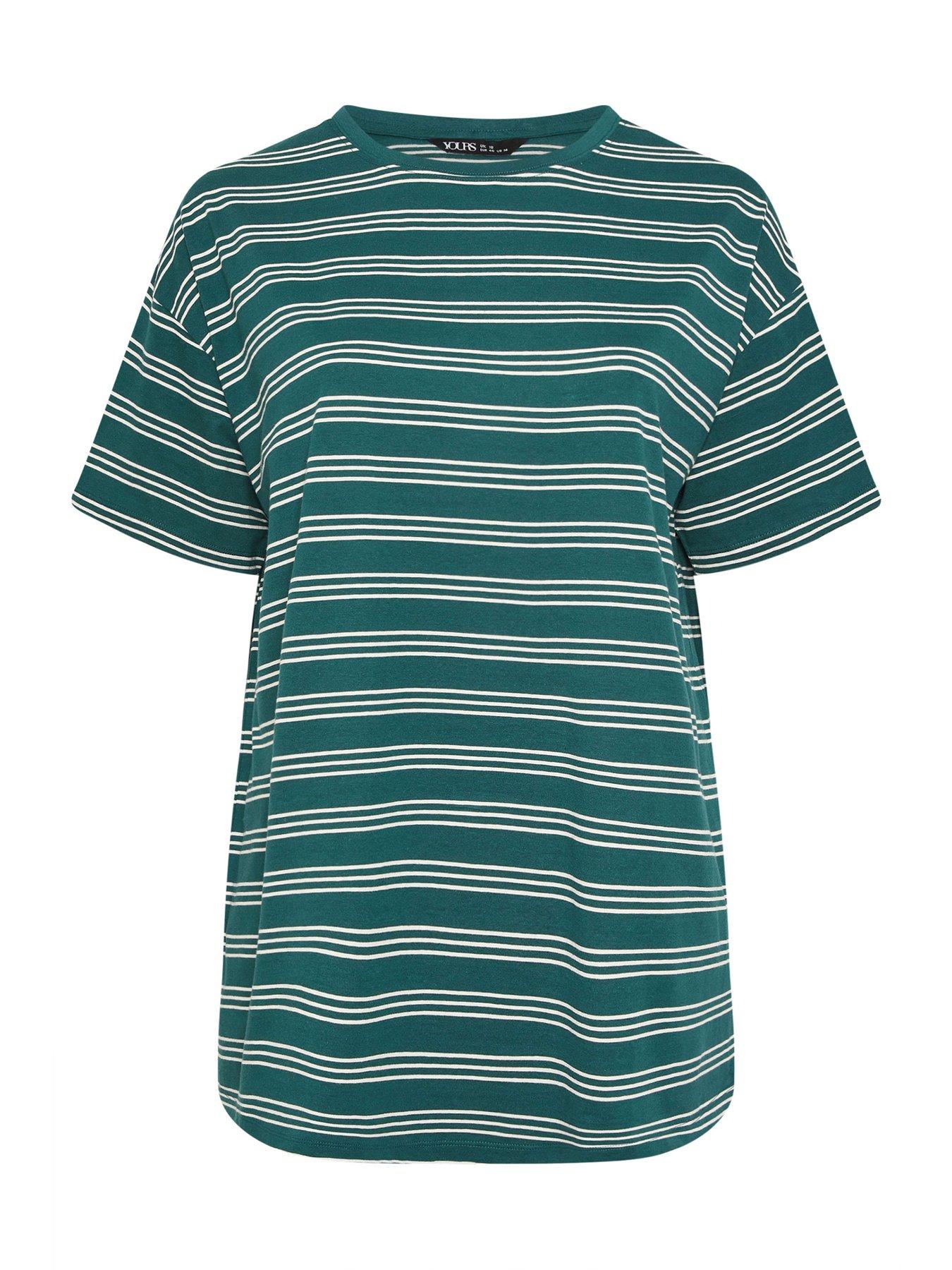 yours-curve-rugby-collar-long-sleeve-stripe-topdetail