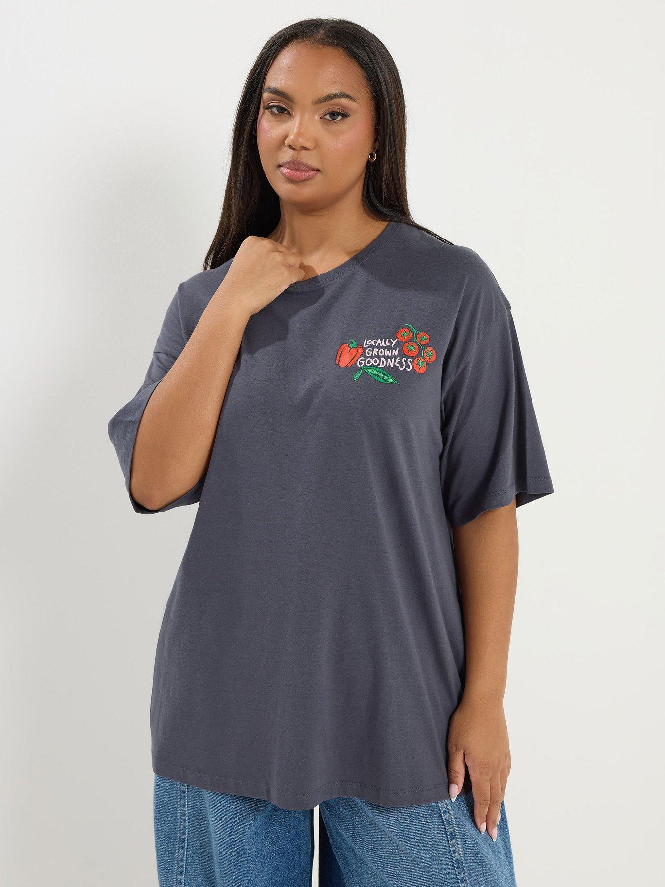 yours-curve-relaxed-placement-garden-t-shirt-grey