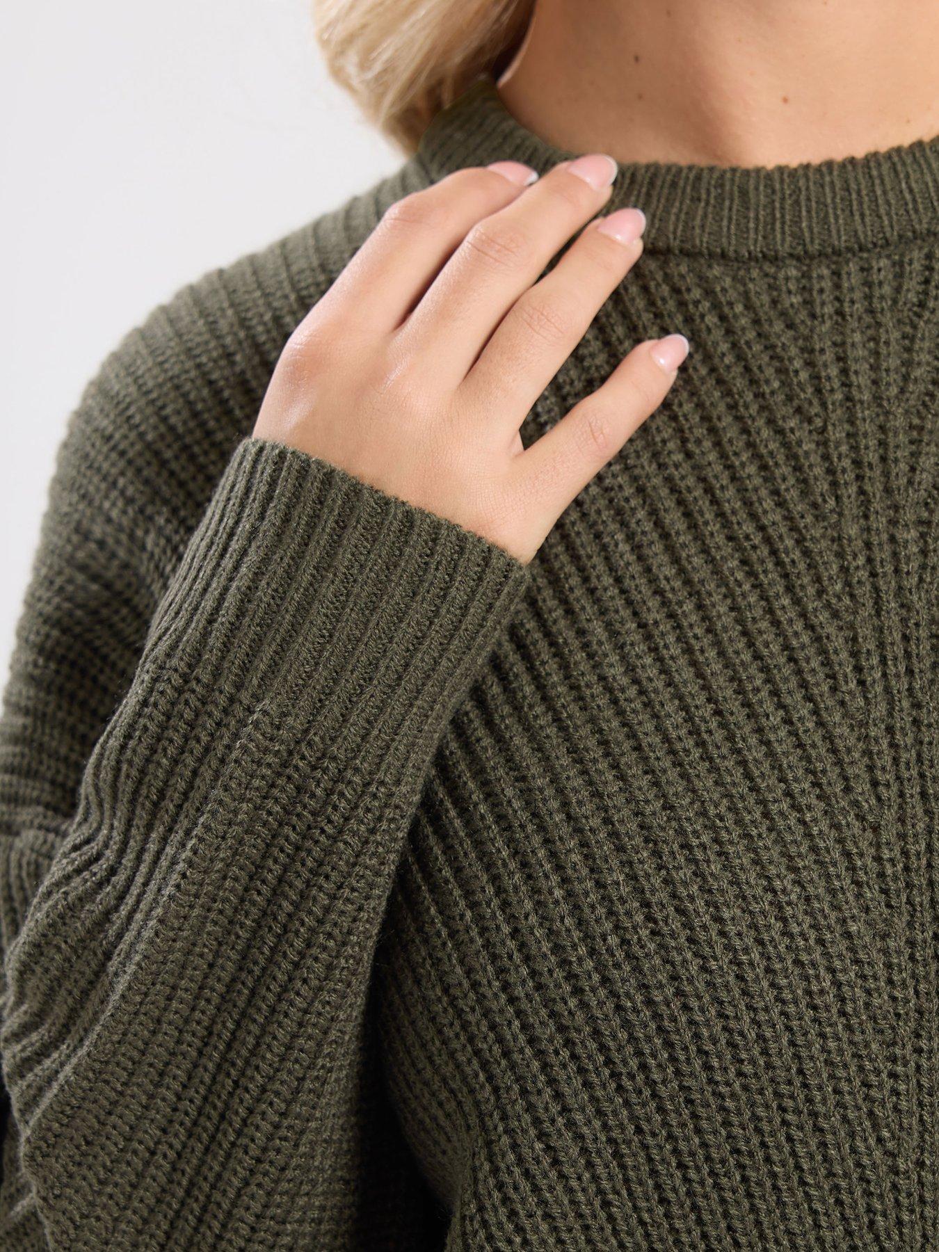 yours-curve-essential-jumper-greenoutfit