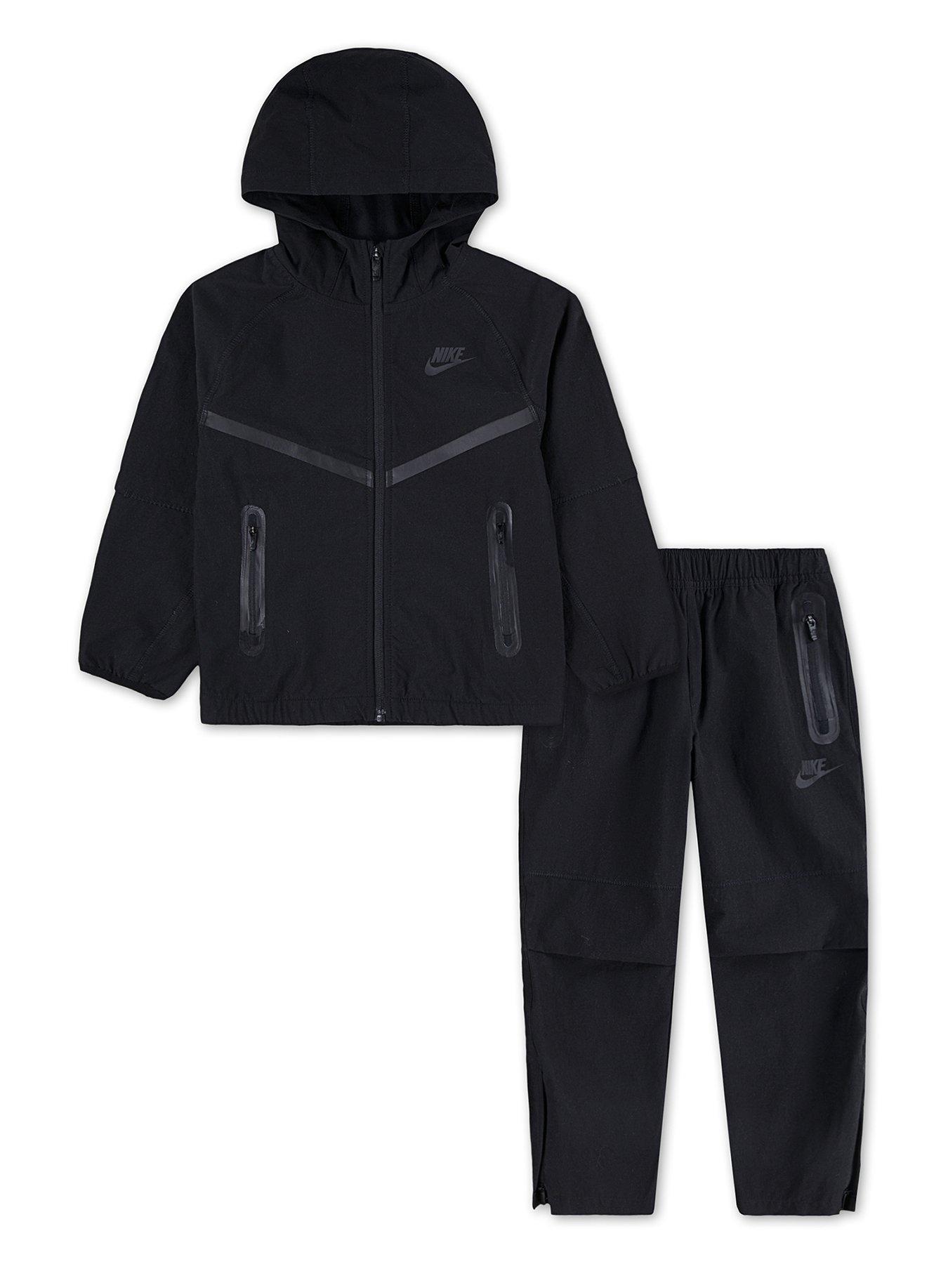 Nike Kids Unisex Nike Full Zip Tech Woven Set - Black