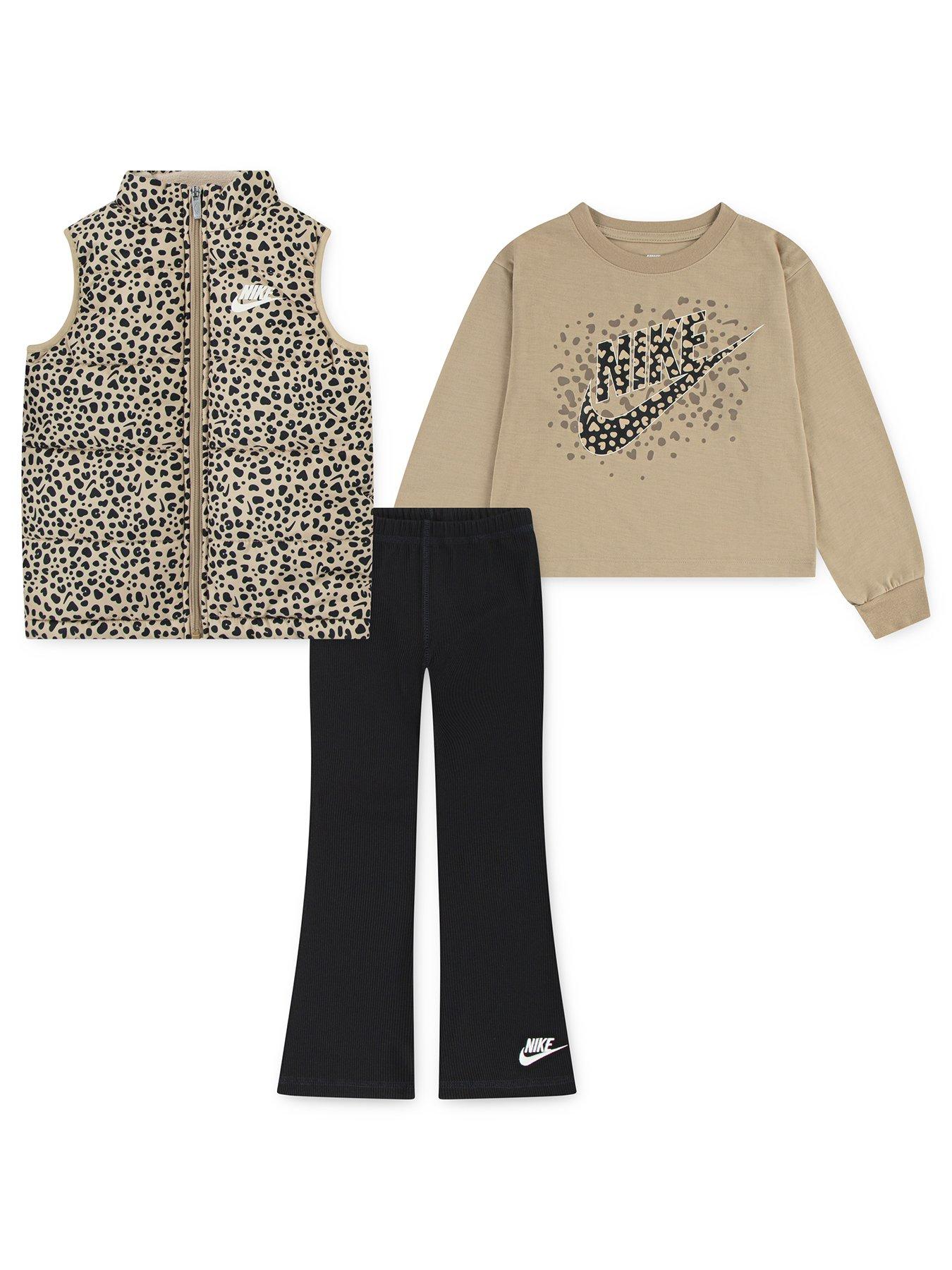 Nike Kids Girls Wild Warmth 3 Piece Vest Set - Black