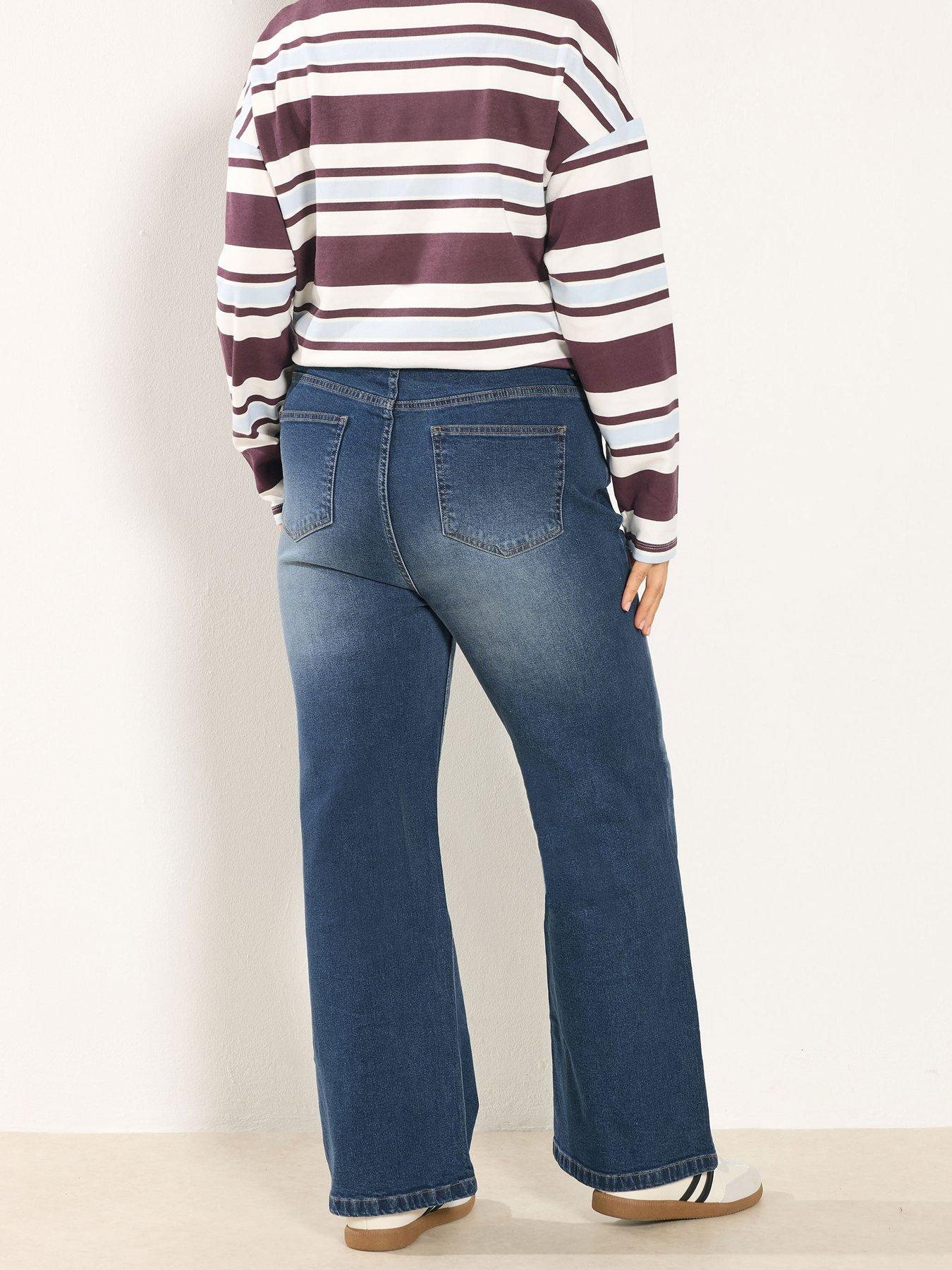 Image 2 of 5 of Yours Curve Sandblast Wide Leg Jean