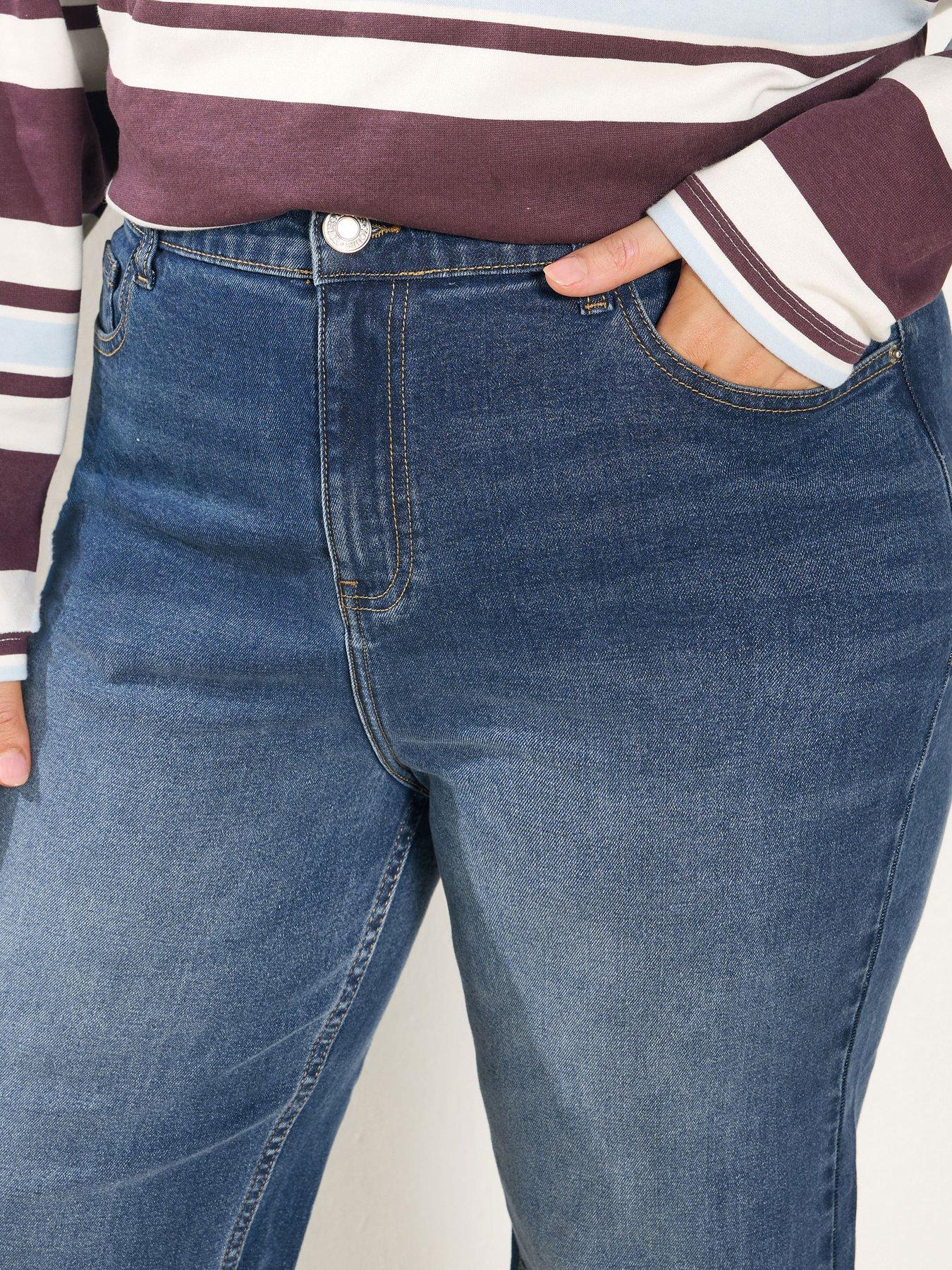 Image 4 of 5 of Yours Curve Sandblast Wide Leg Jean