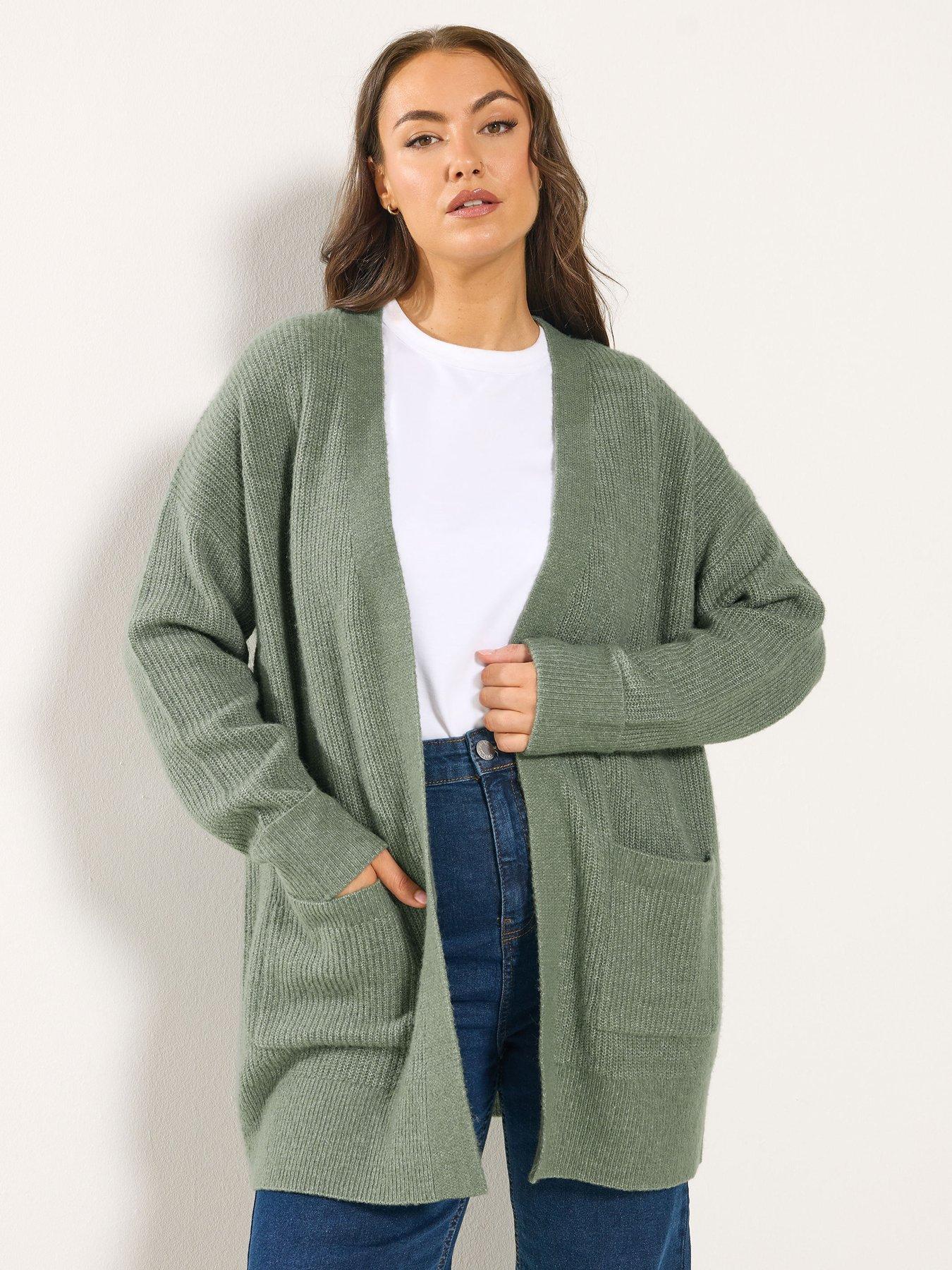 yours-curve-soft-handle-cardigan-greenfront