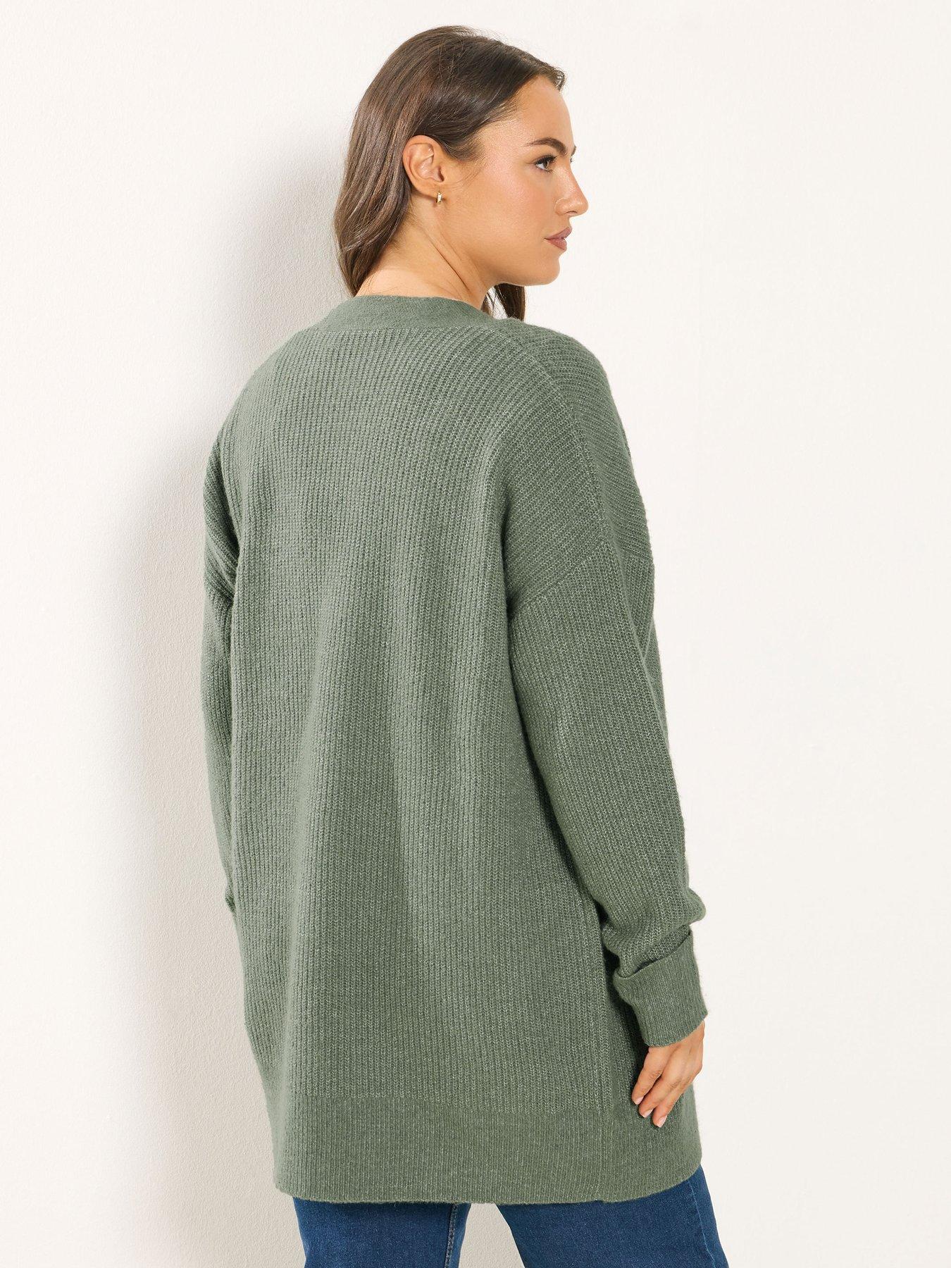 yours-curve-soft-handle-cardigan-greenstillFront