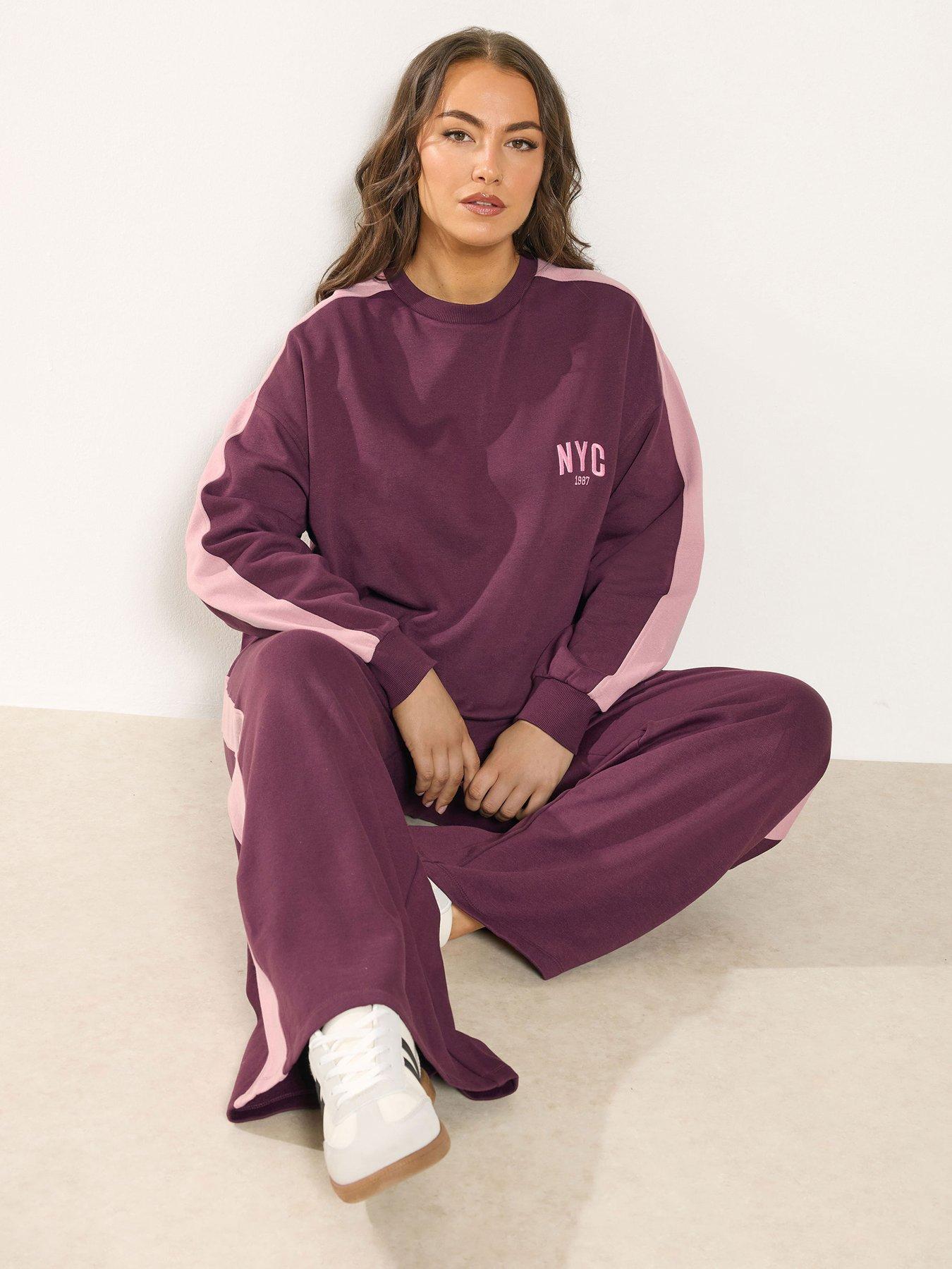 yours-curve-nyc-side-stripe-sweatshirt-burgundydetail