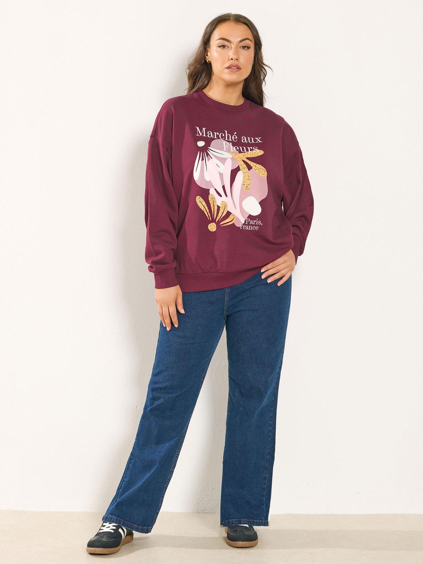 yours-curve-marche-aux-fleurs-slogan-sweatshirt-redback