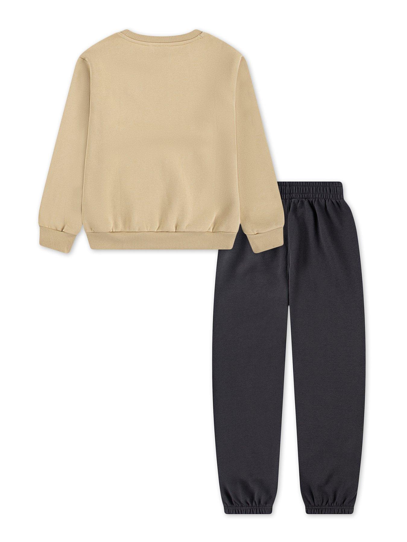converse-junior-boys-heritage-fleece-crew-and-jogger-set-beigeback