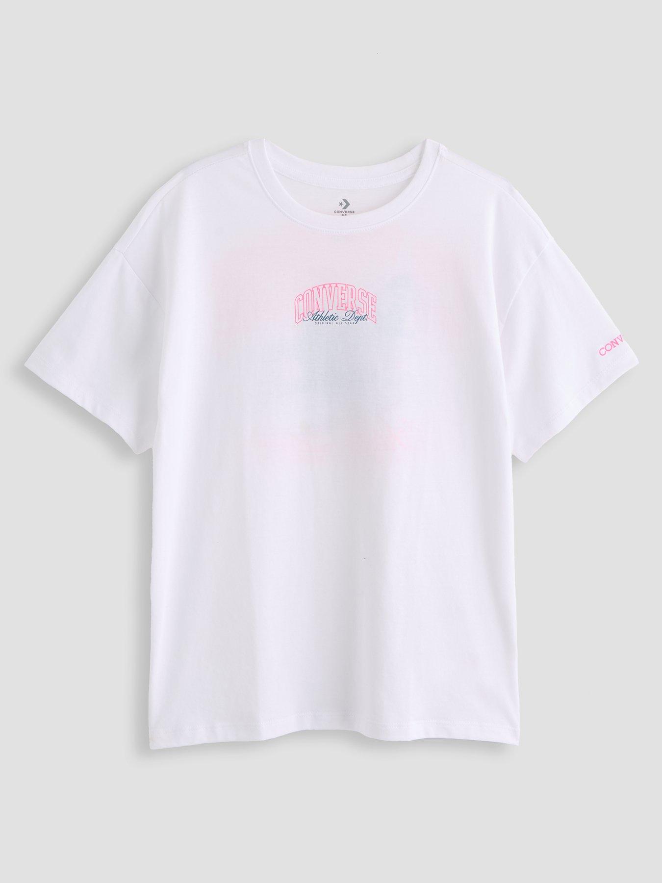 Converse Junior Girls Chuck Taylor Boyfriend T-Shirt - White
