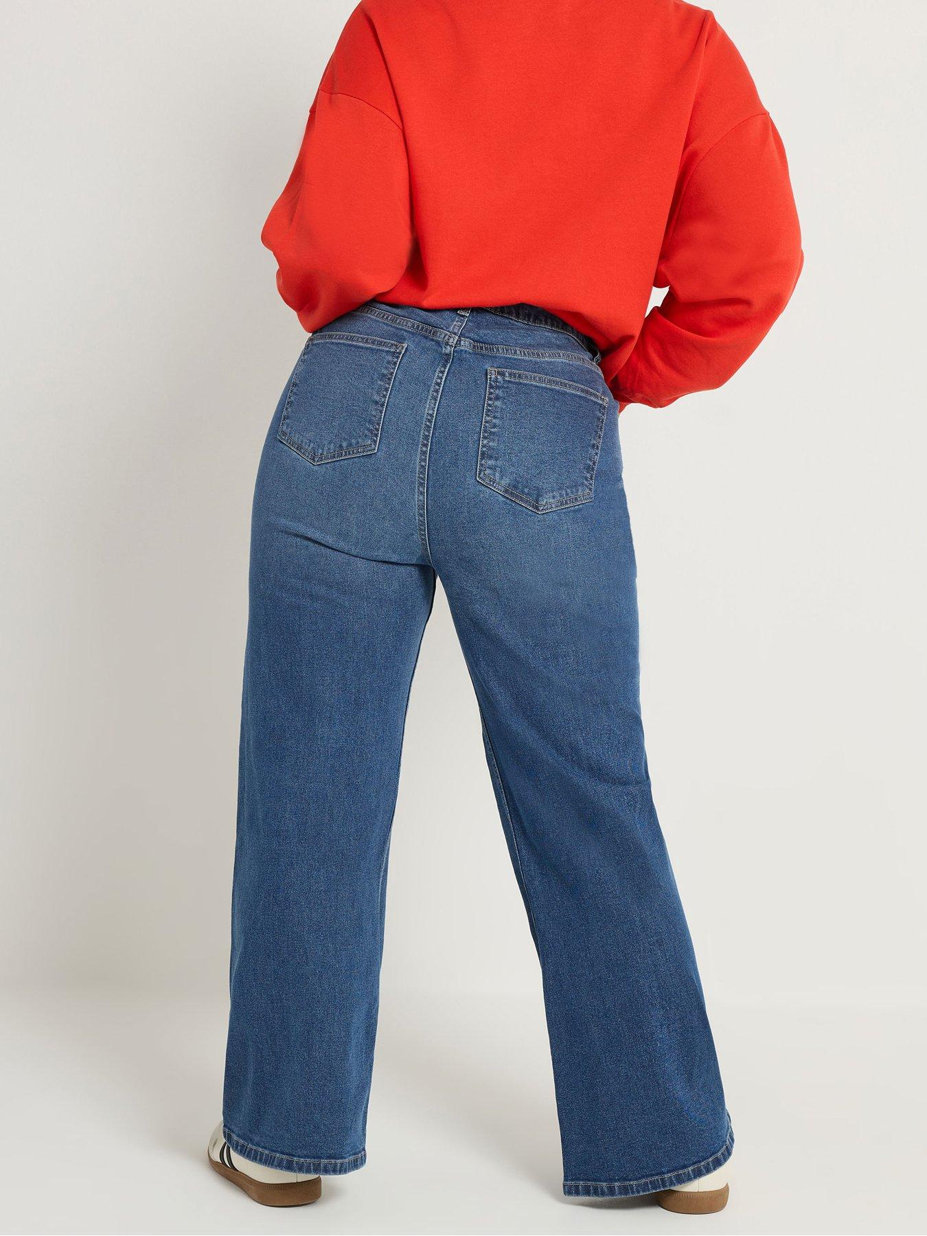 Image 2 of 5 of Yours Curve Wide Leg Front Seam Jean