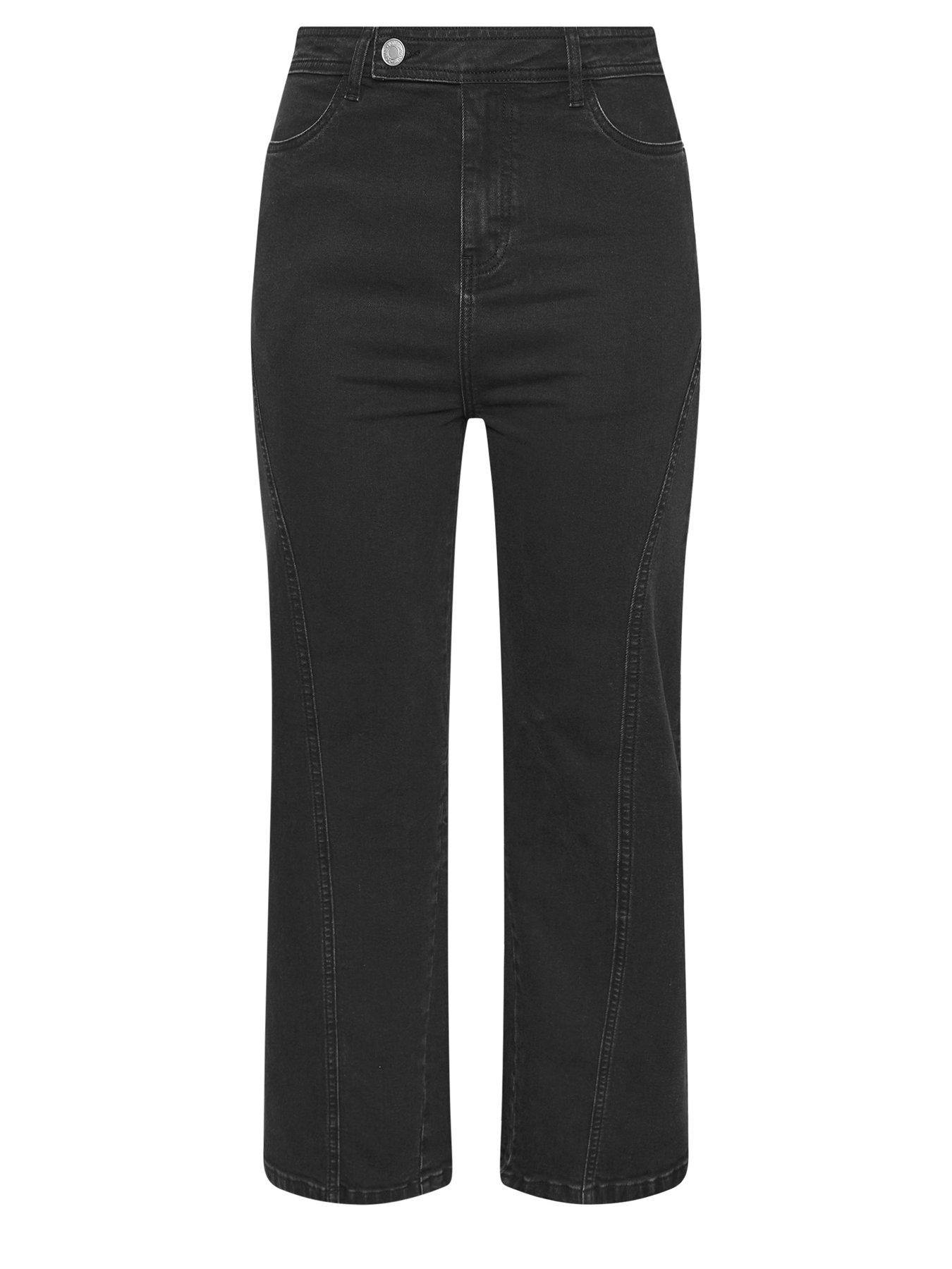 Image 5 of 5 of Yours Curve Extend Waist Sandblast Wide Leg Jean