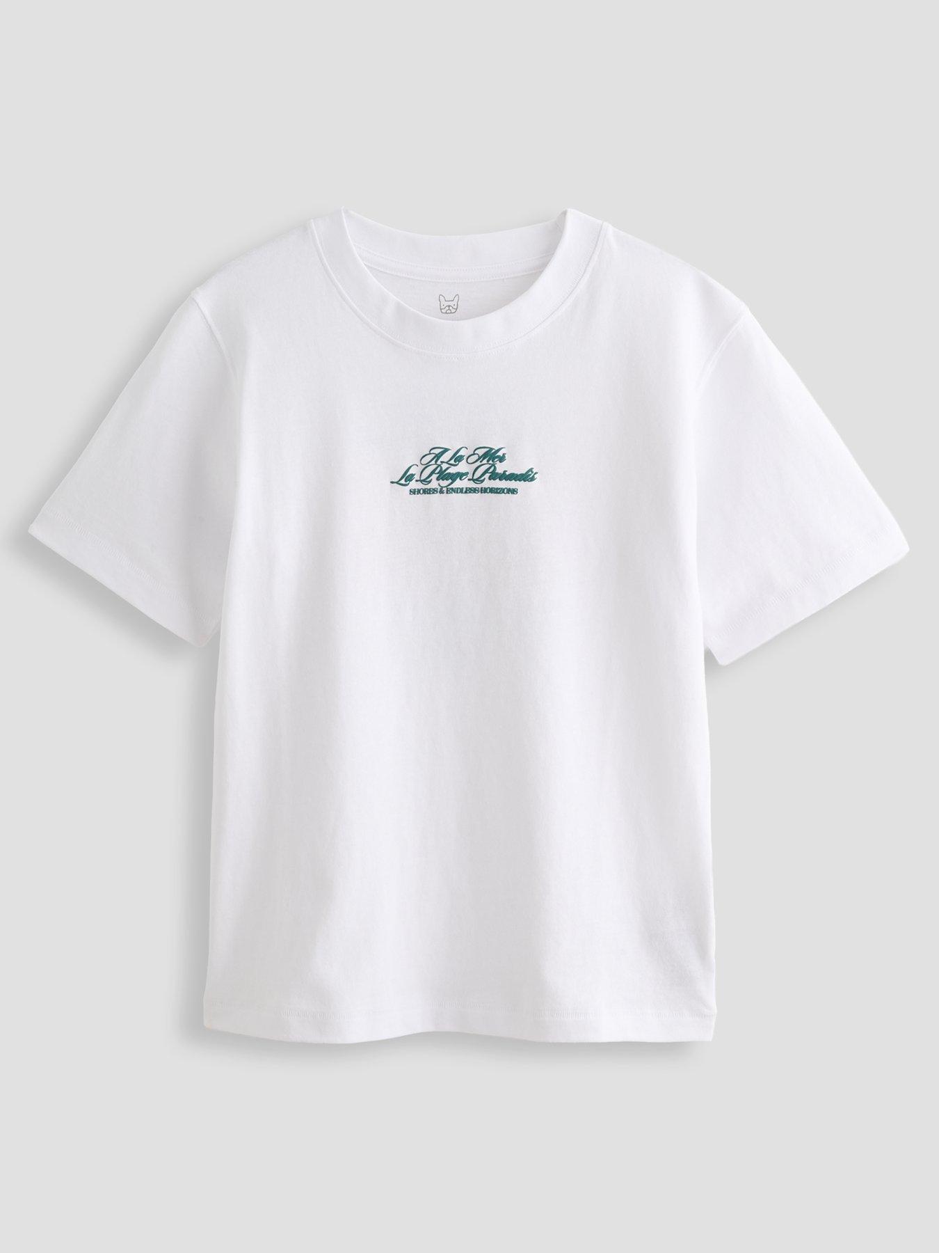 Jack & Jones Junior Boys Photo Back Print Short Sleeve T-shirt - White