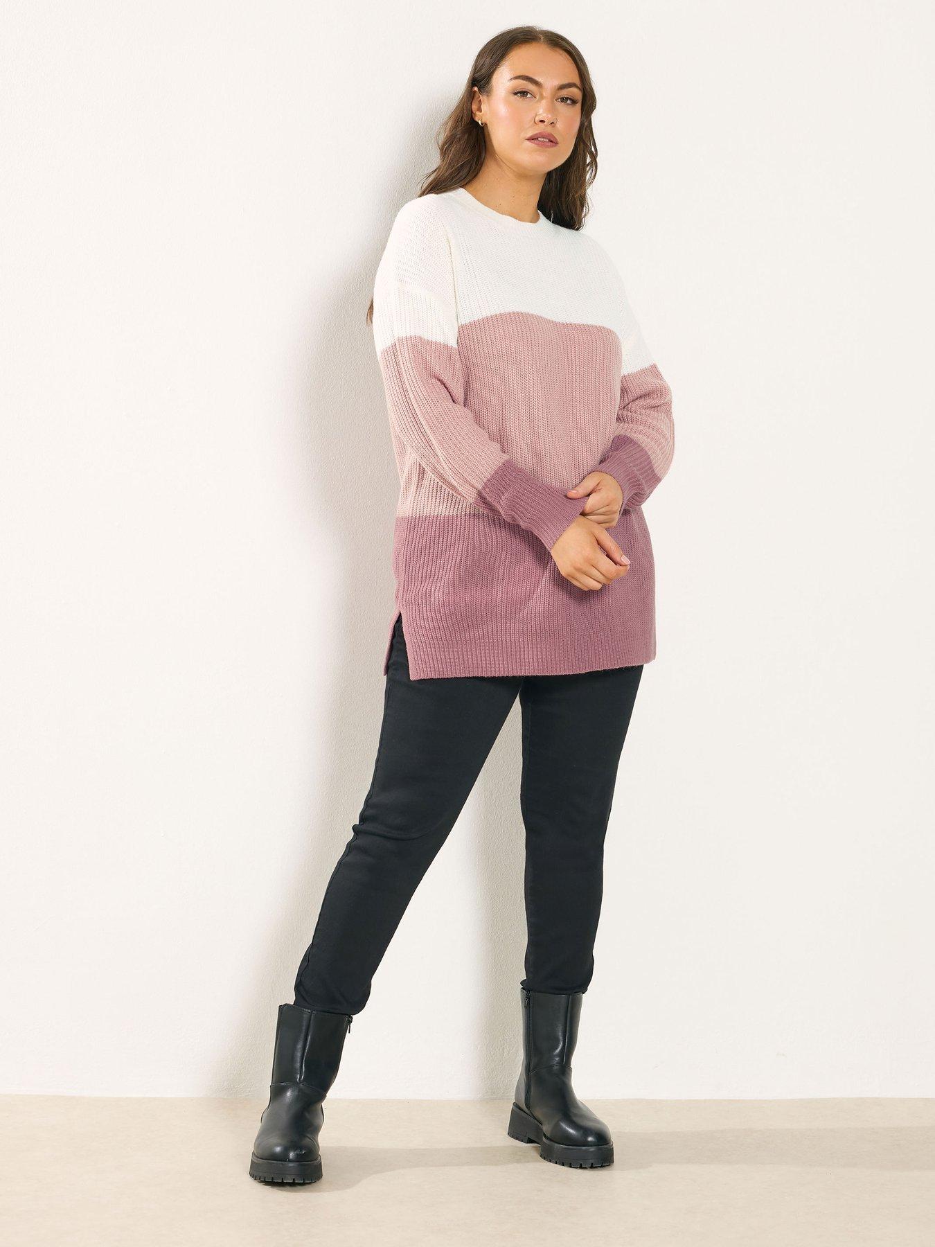 yours-curve-colourblock-jumper-pinkback