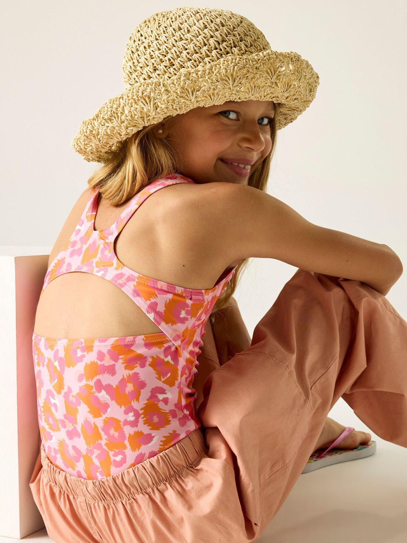 regatta-girls-katrisse-swimsuit-orangestillFront