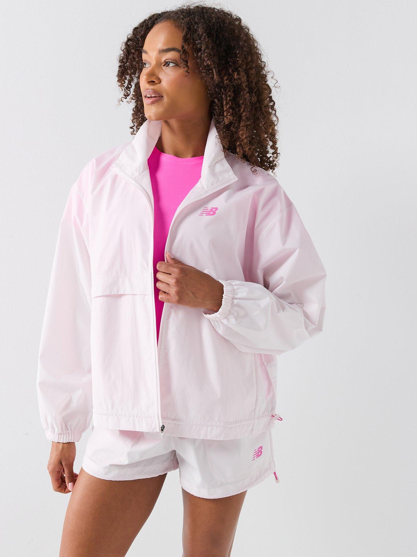 Image 1 of 6 of New Balance Womens Trackside Woven Jacket - Pink