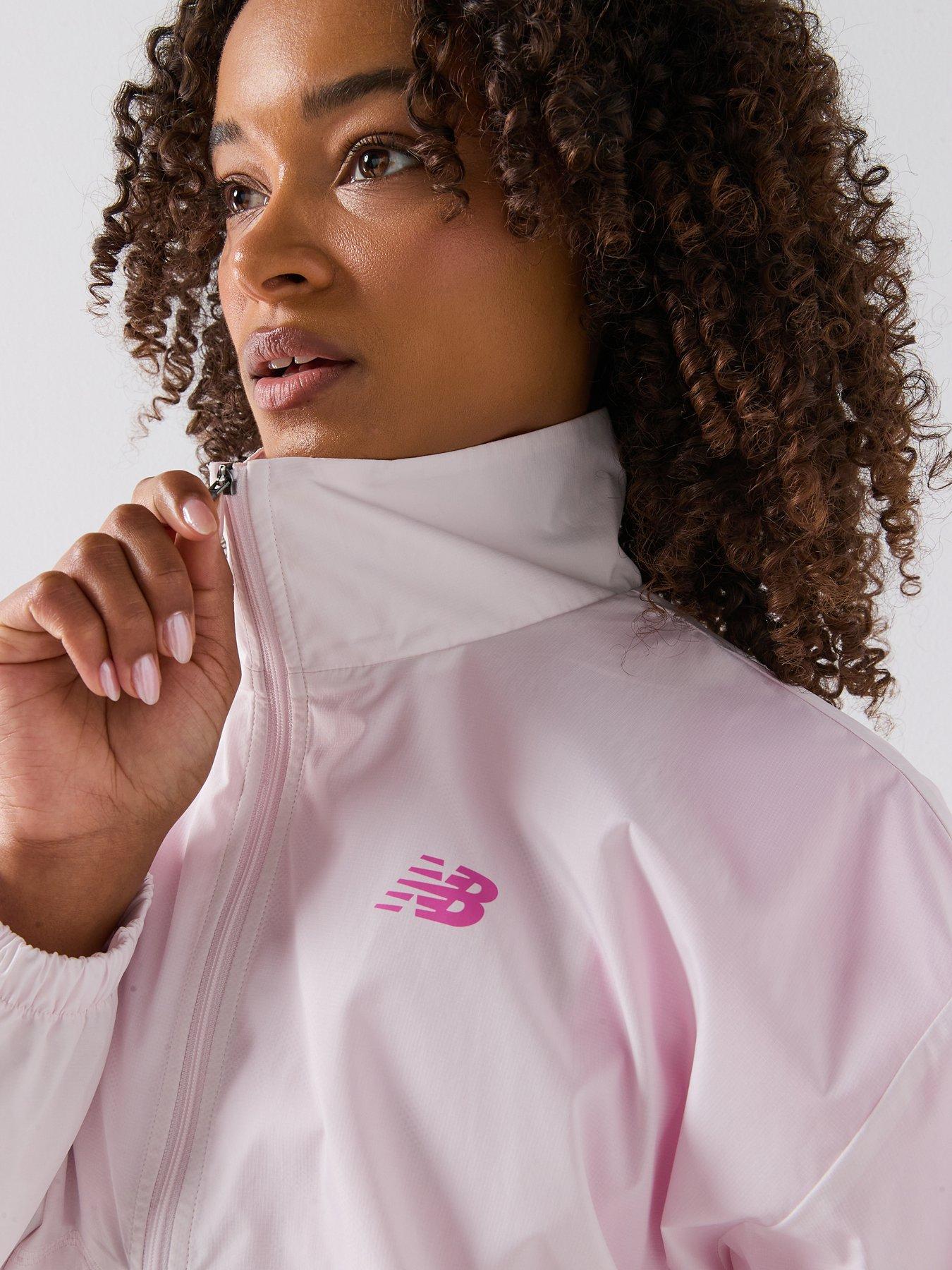 Image 4 of 6 of New Balance Womens Trackside Woven Jacket - Pink