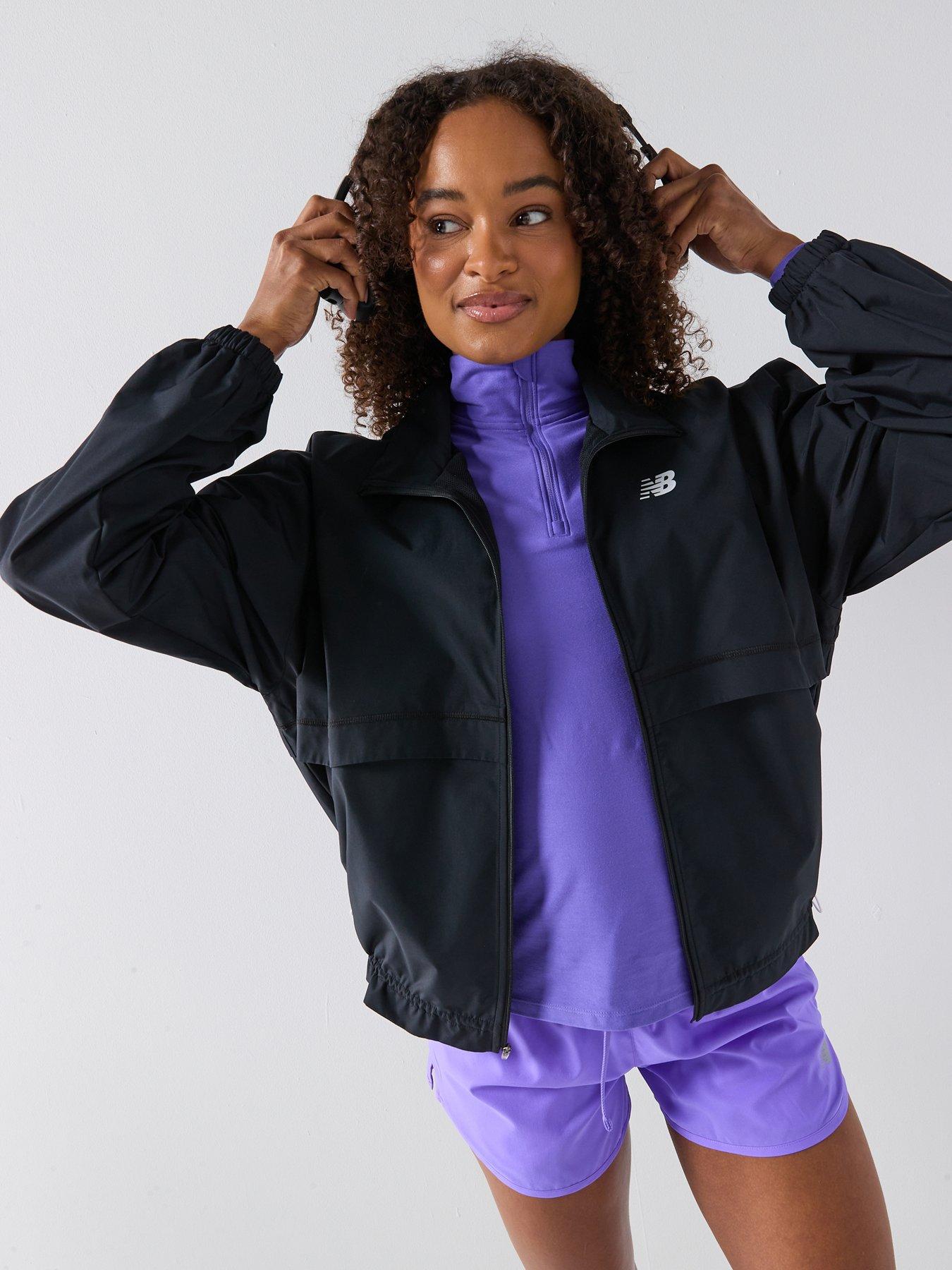 New Balance Womens Trackside Woven Jacket -Black