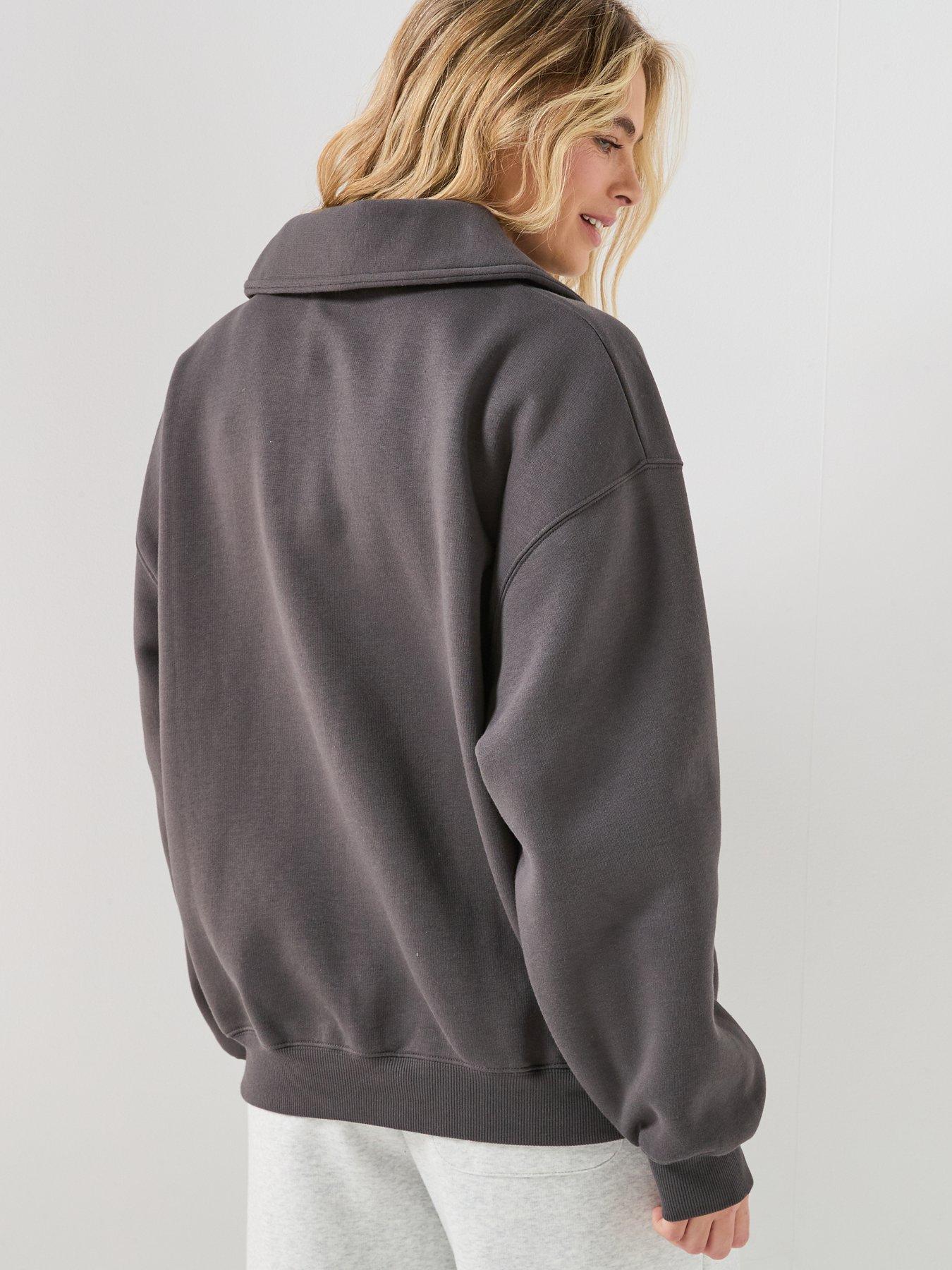 new-balance-womens-linear-heritage-fleece-half-zip-greystillFront
