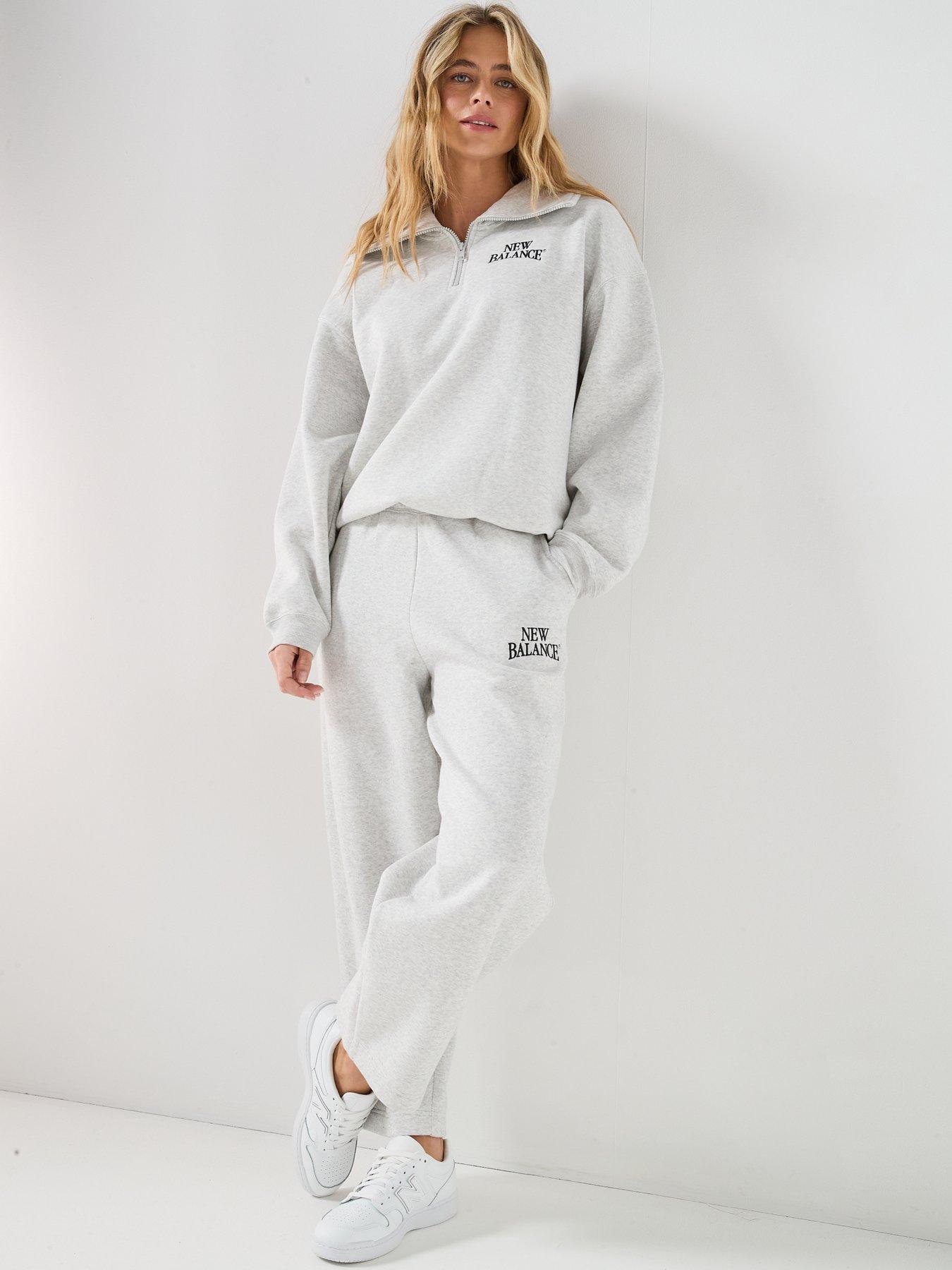 Image 3 of 6 of New Balance Womens Trackside Half Zip Sweatshirt - Grey