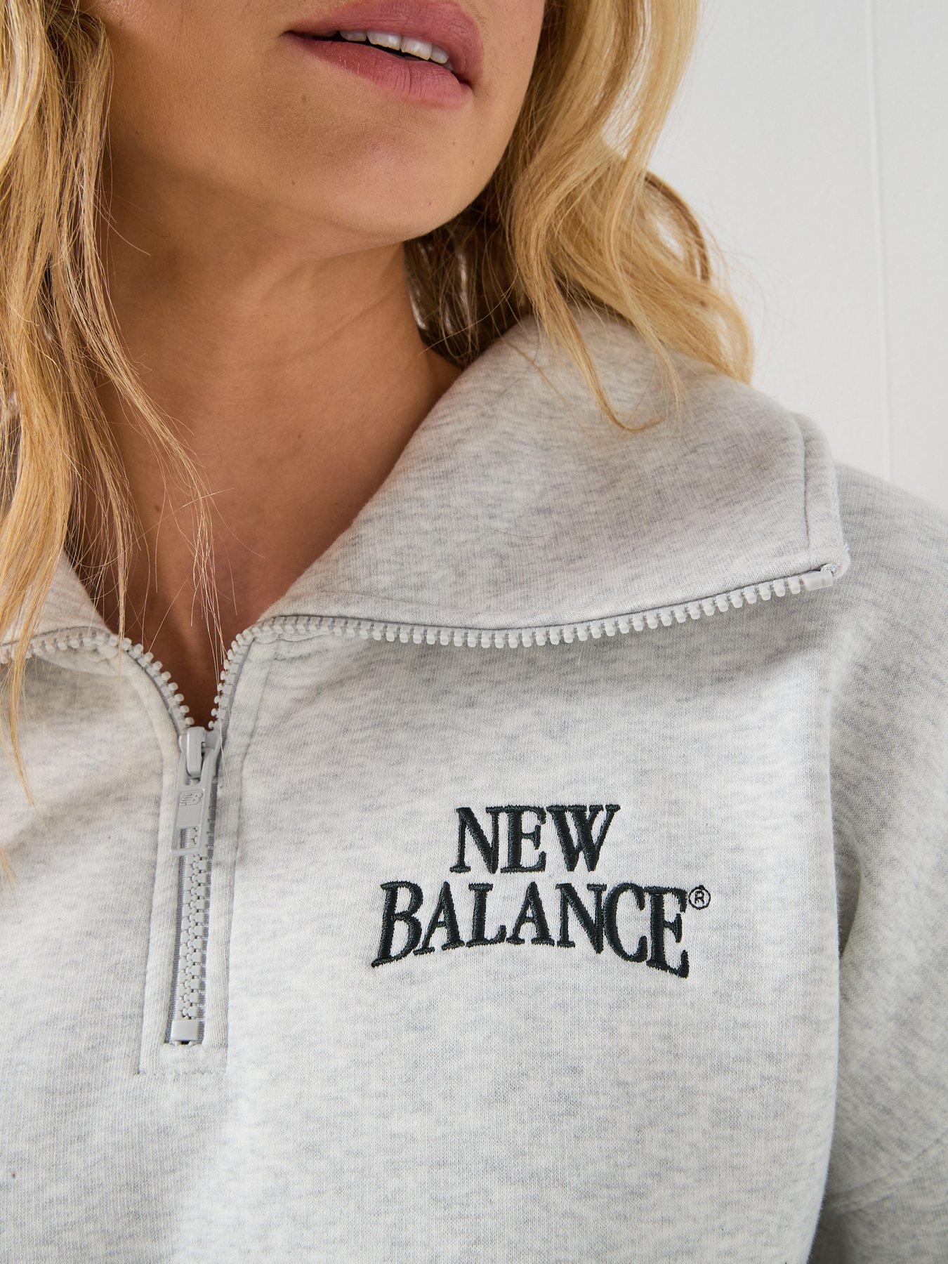 Image 5 of 6 of New Balance Womens Trackside Half Zip Sweatshirt - Grey