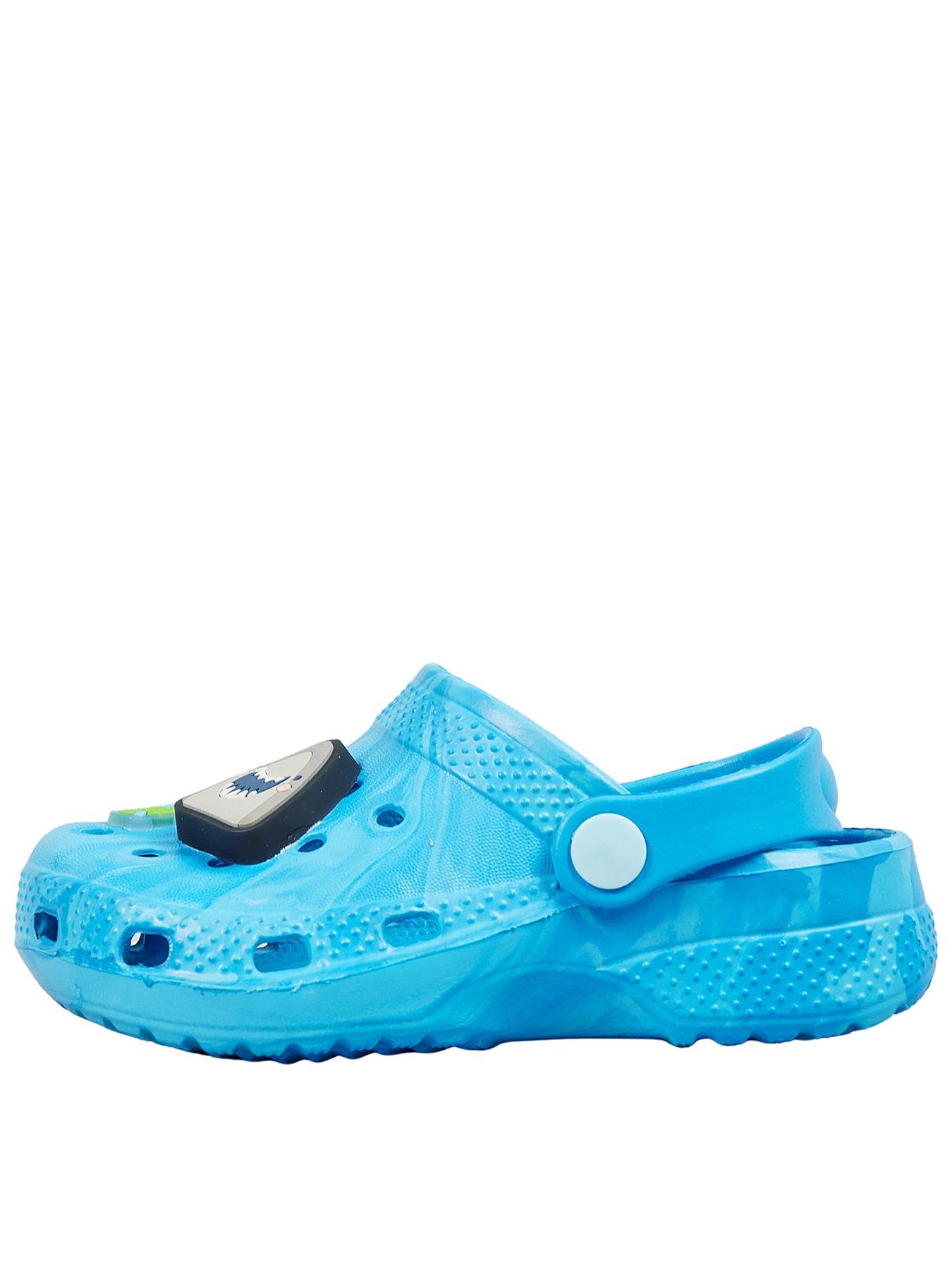 The Very Collection Shark Character Light Up Mule Sandal - Blue