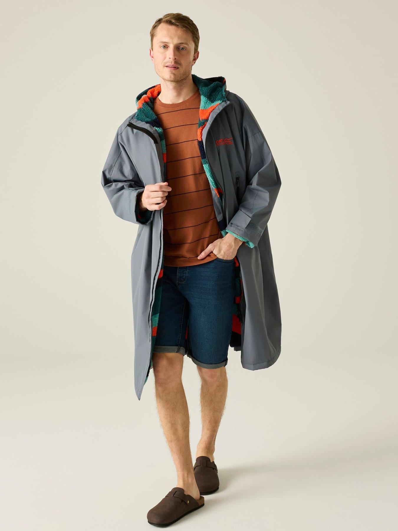 regatta-adults-unisex-waterproof-robe-greyfront